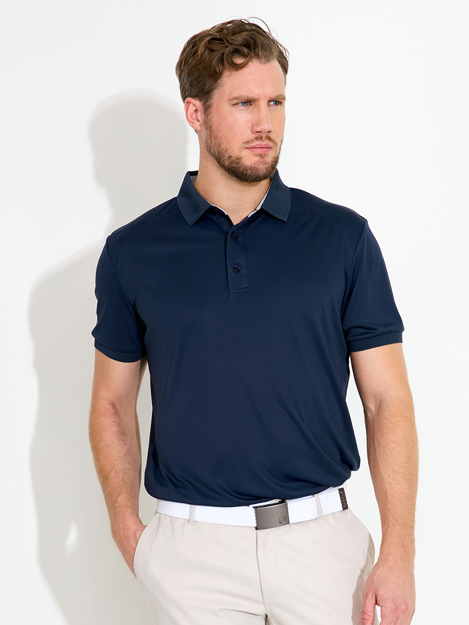 Mens Hammel recycled polo - navy i gruppen HERR / Alla herrkläder hos Abacus Sportswear (6790300)