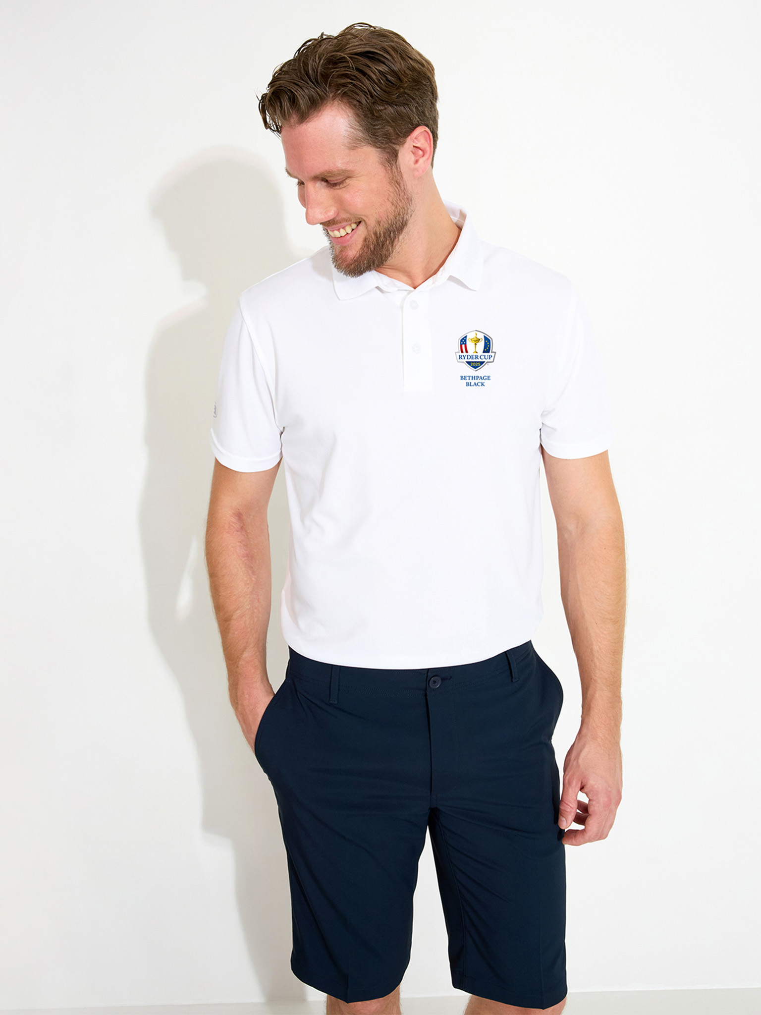 Mens RC25 Cray drycool polo - white