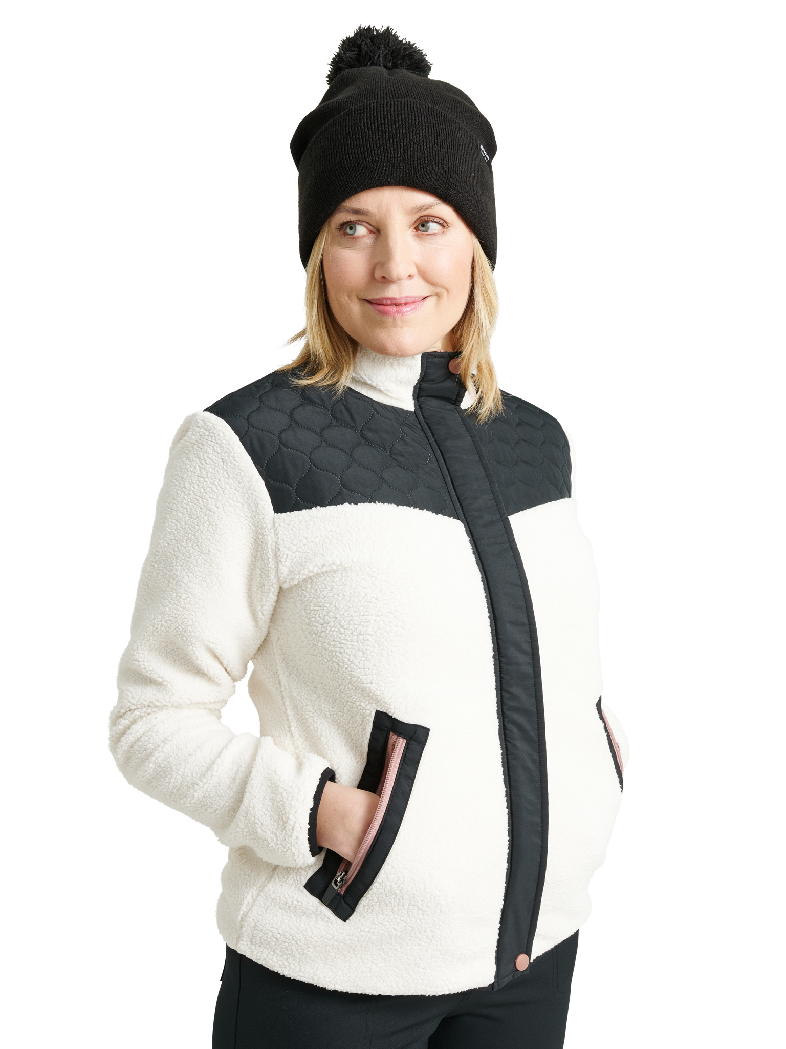 Lds Preston pile windjacket - black