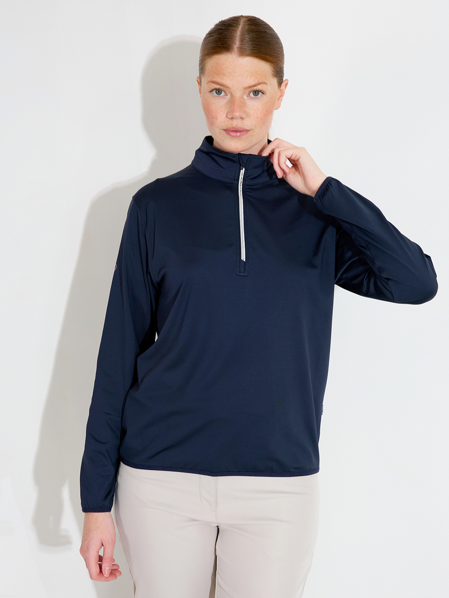Lds Cradoc halfzip fleece - navy