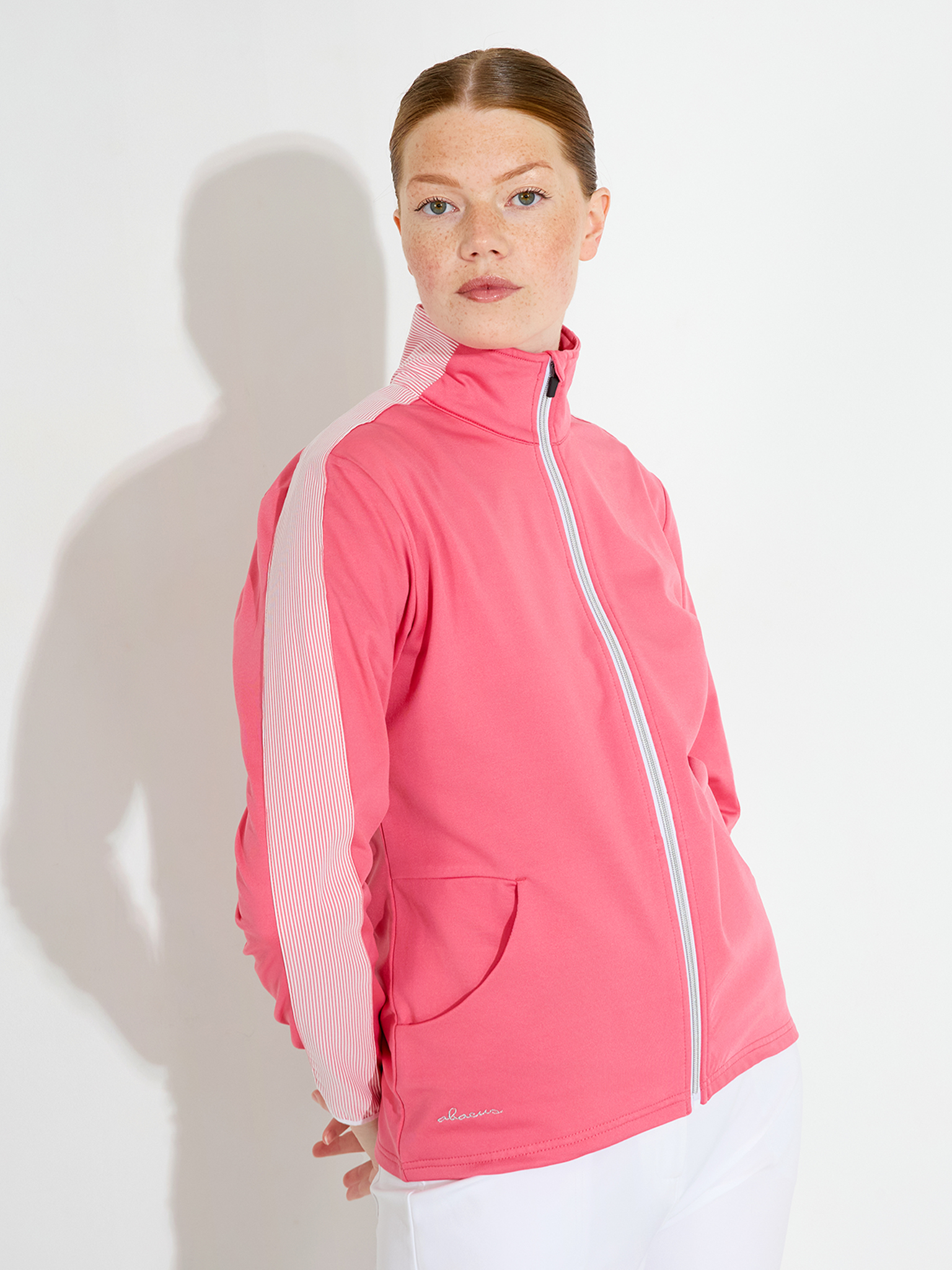 Lds Bovey midlayer jkt - lipstick