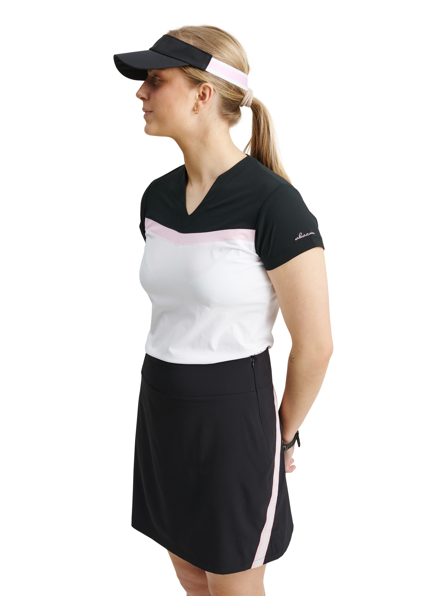 Lds Erin cupsleeve - white/begonia