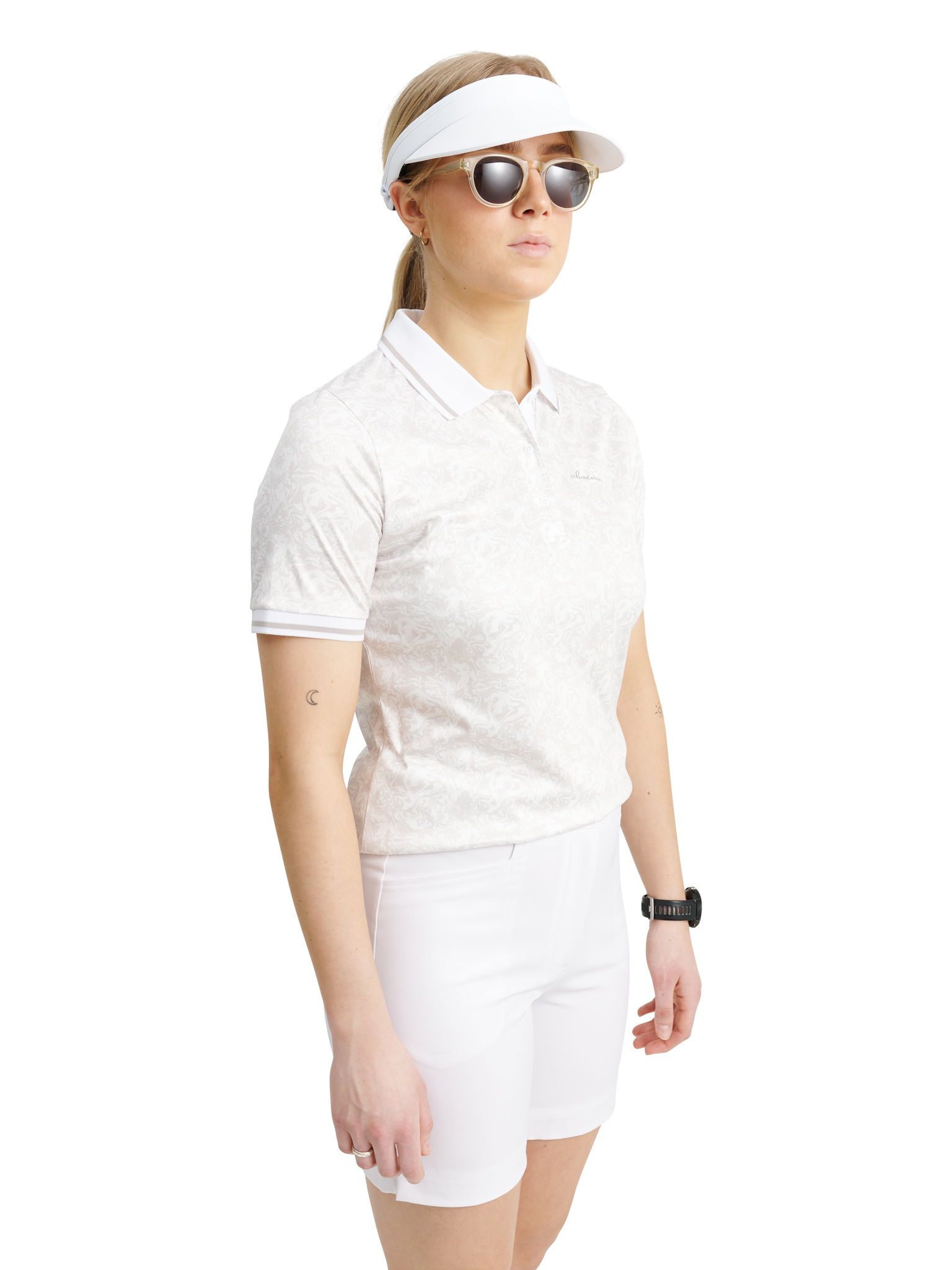 Lds Cherry polo - stone