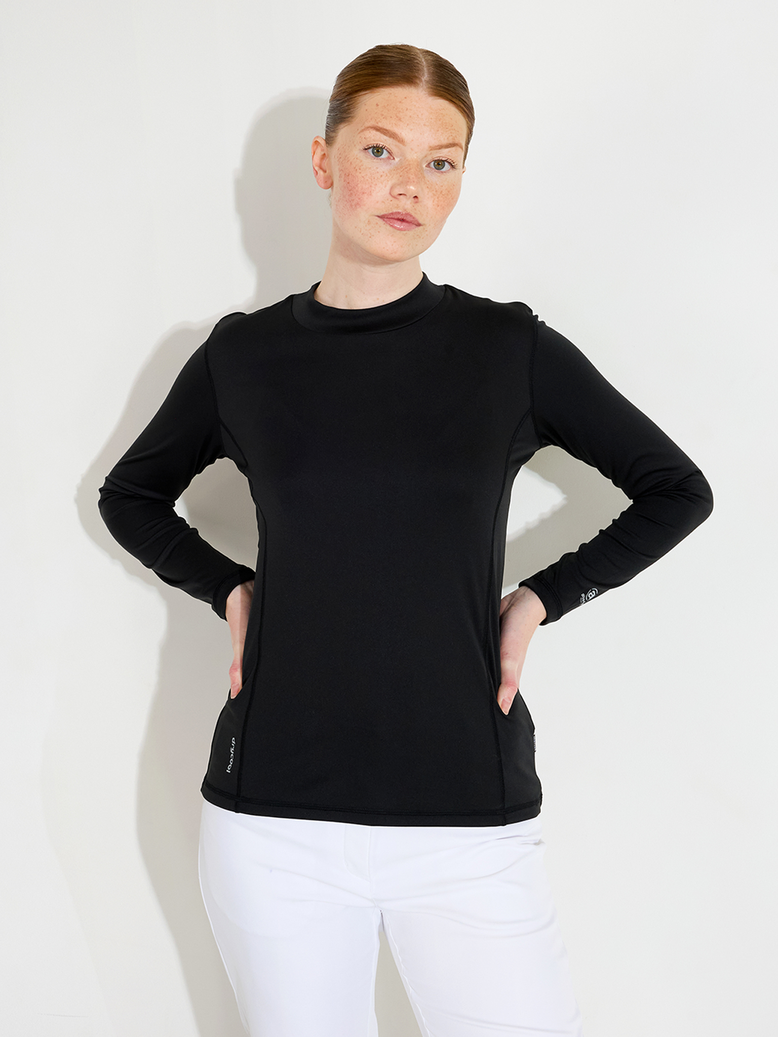 Lds Aloha UV turtle neck - black