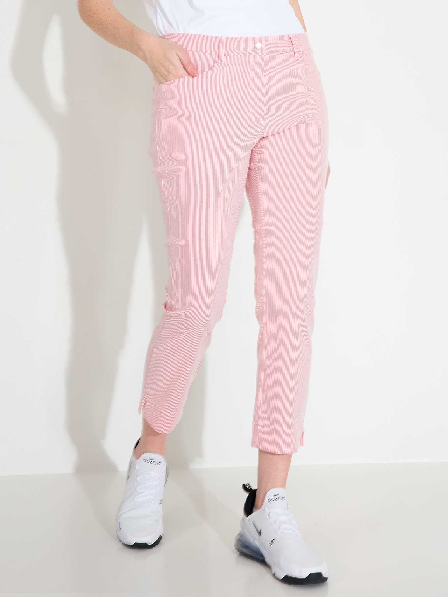 Lds Bovey 7/8 trousers - lipstick