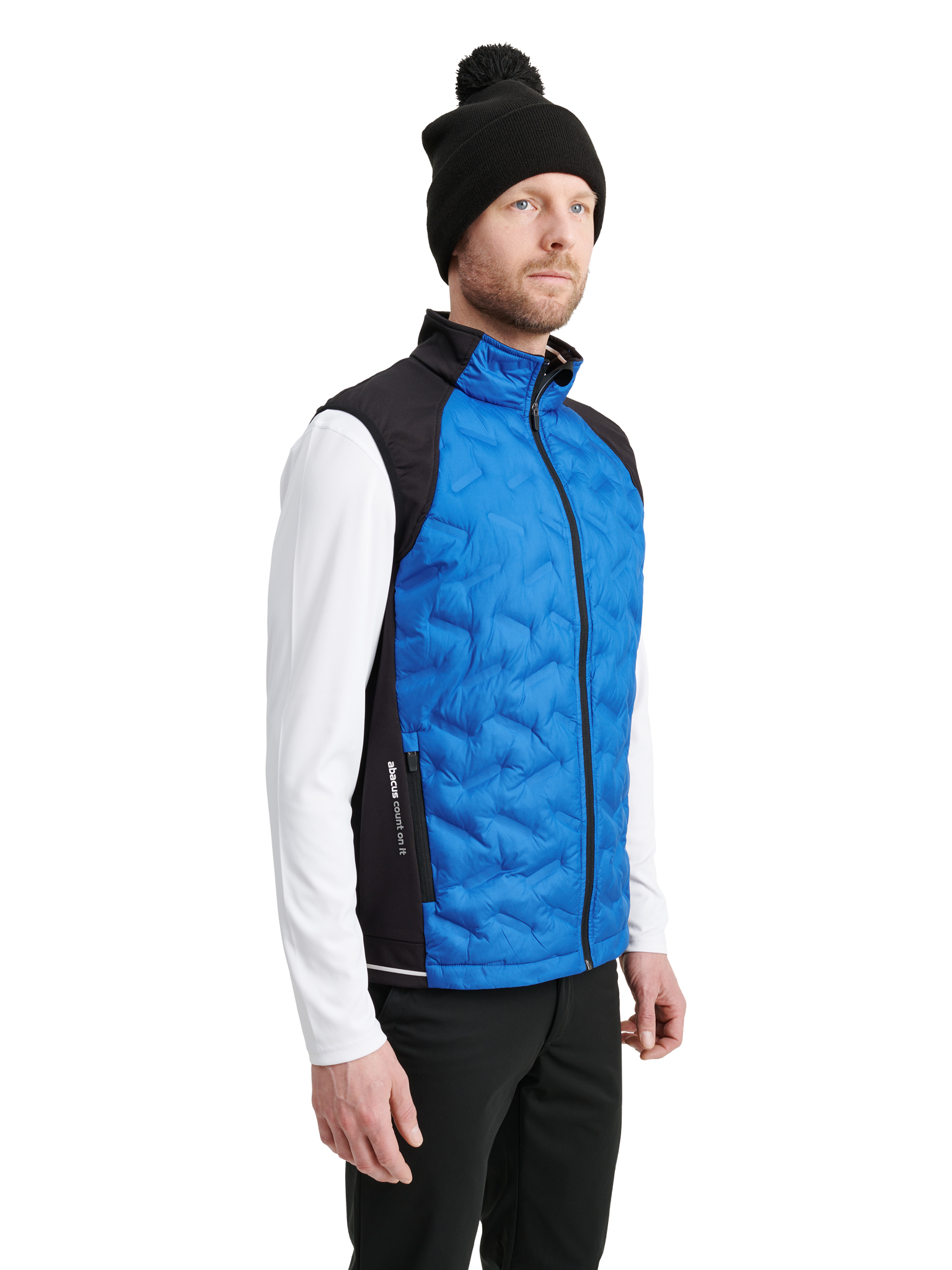 Mens Grove hybrid vest - dk.cobalt/black