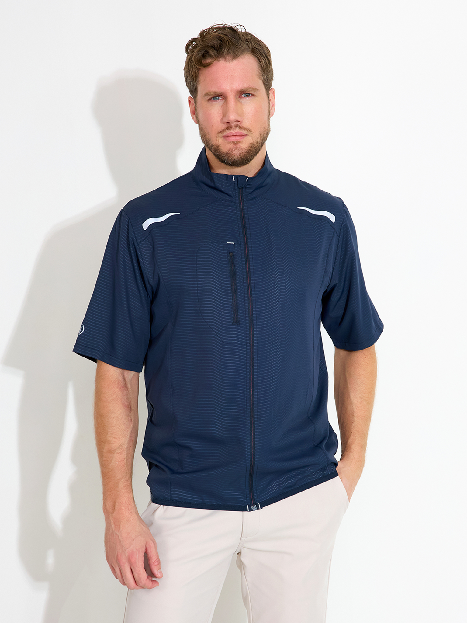 Mens Lanark stretch windshirt - navy