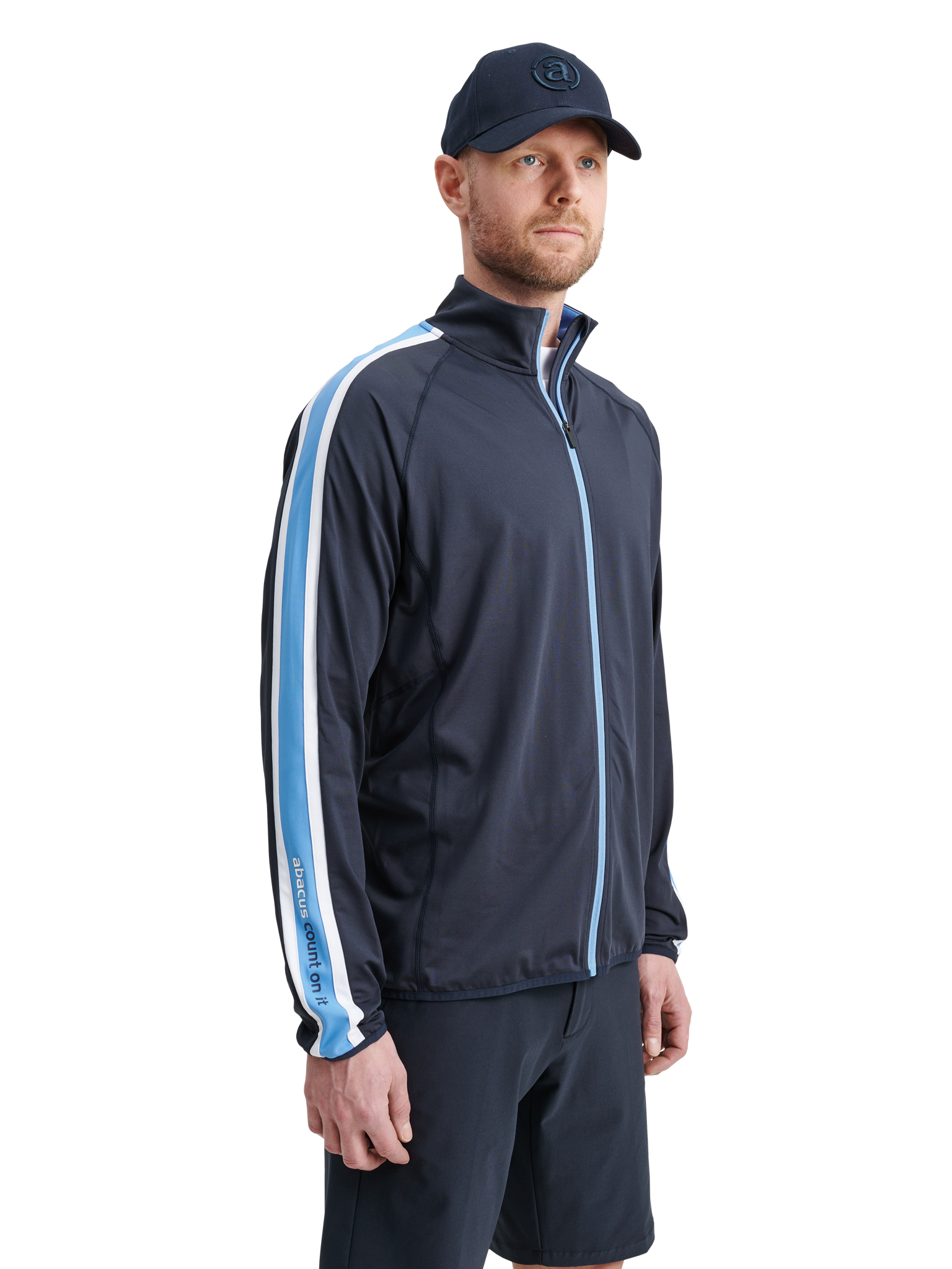 Mens Kinloch midlayer jacket - navy/skyblue