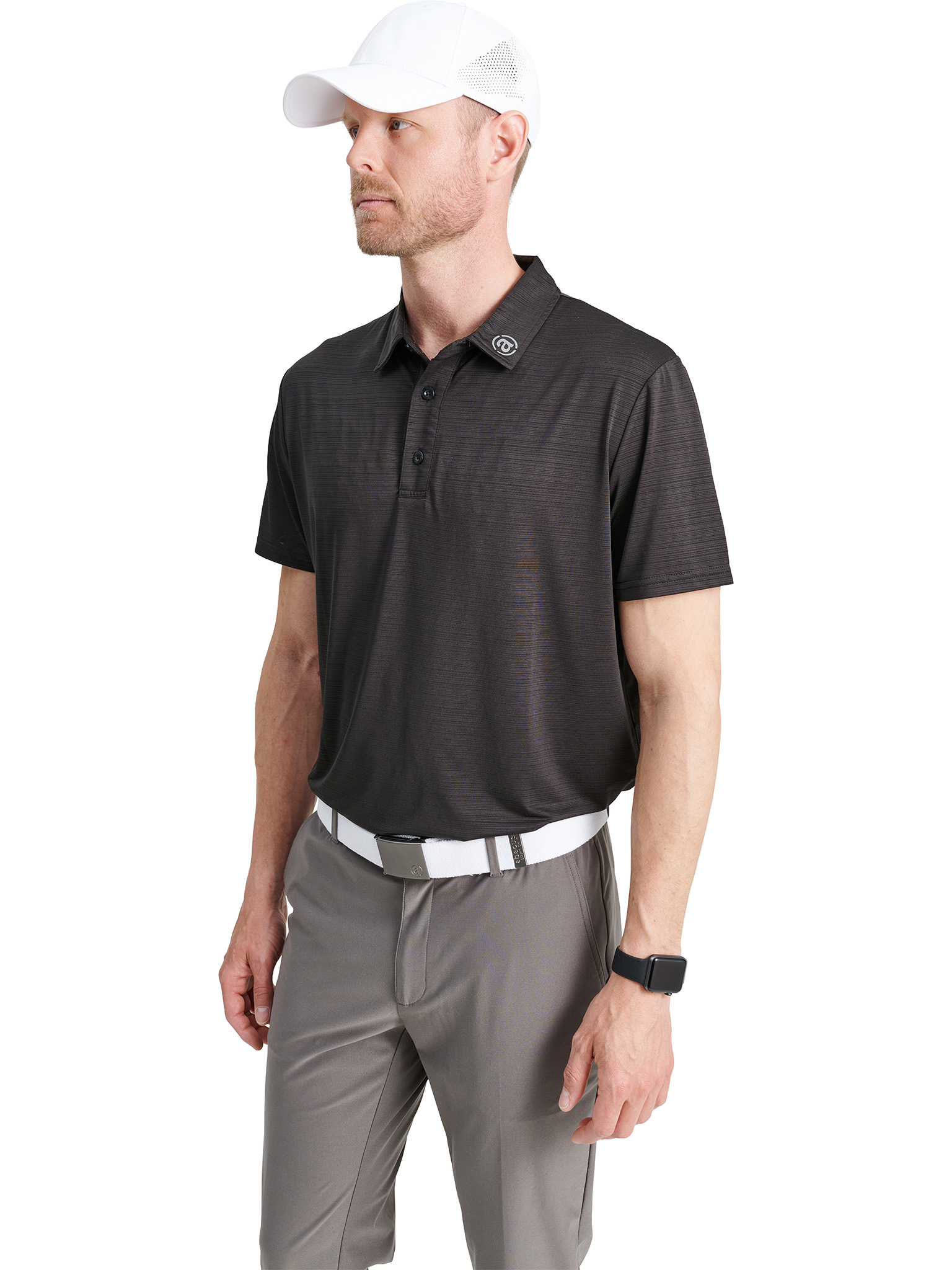 Mens Kauri polo - black