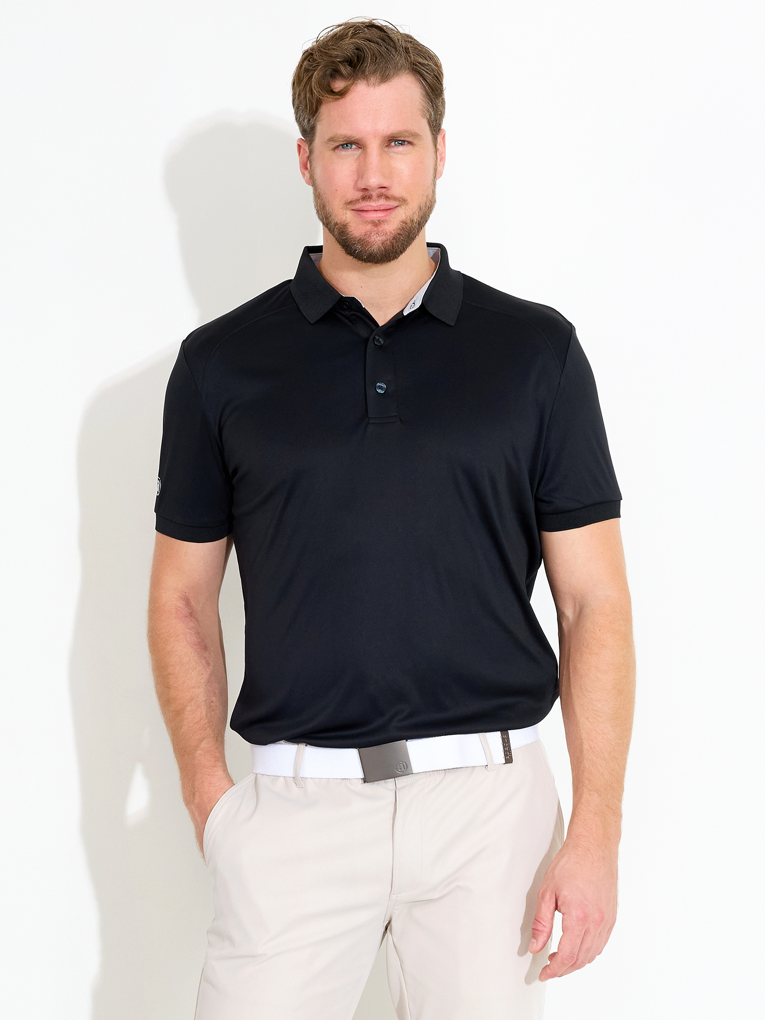 Mens Hammel recycled polo - black