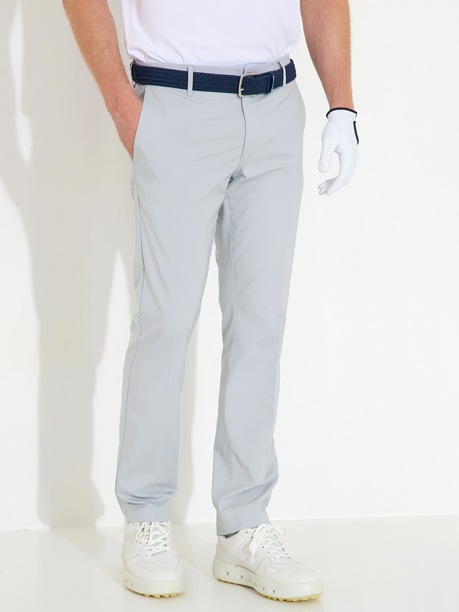 Mens Cleek flex trousers - lt.grey