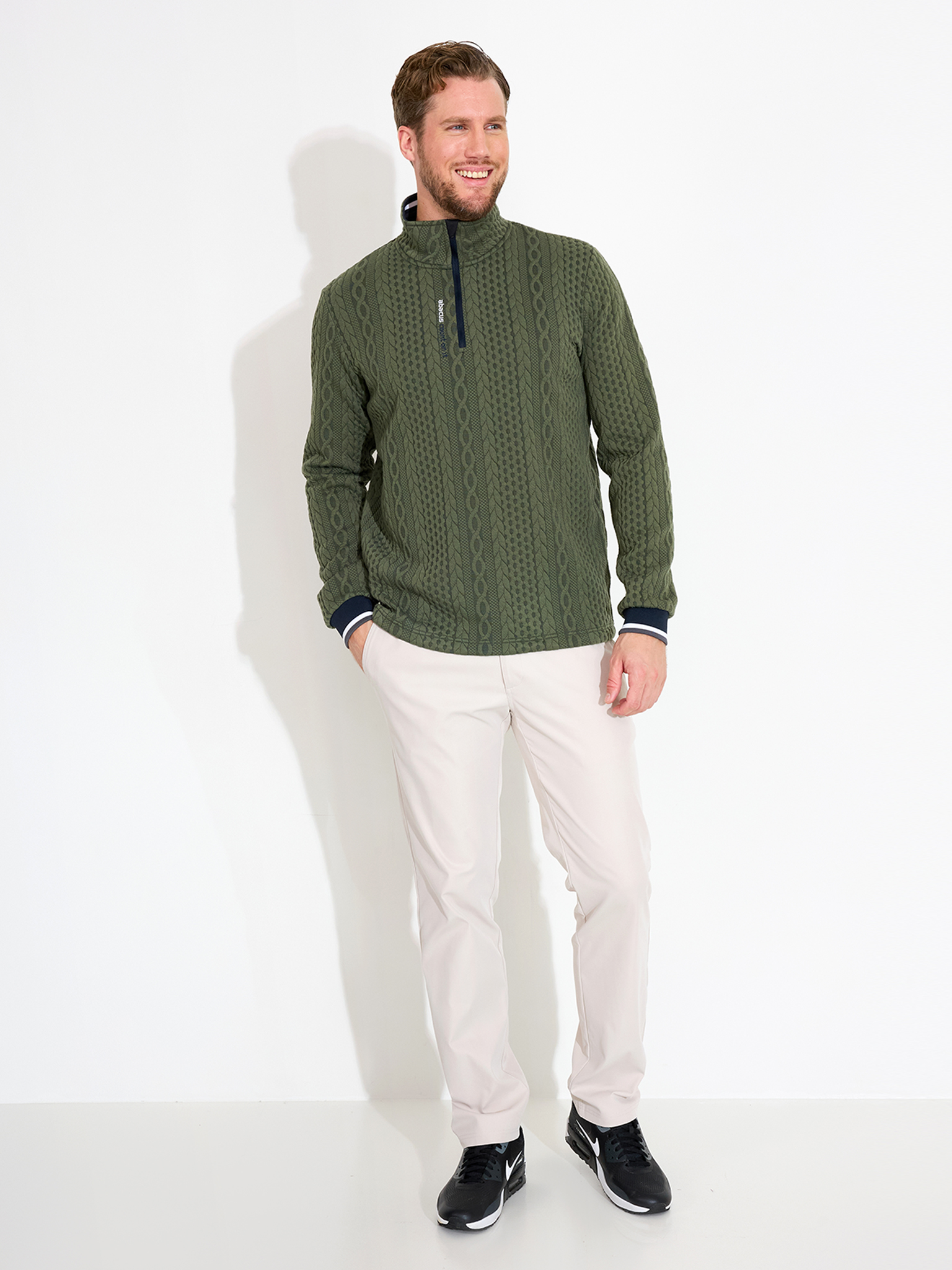 Mens Woburn midlayer - forest Sweaters - MEN | Golf clothing