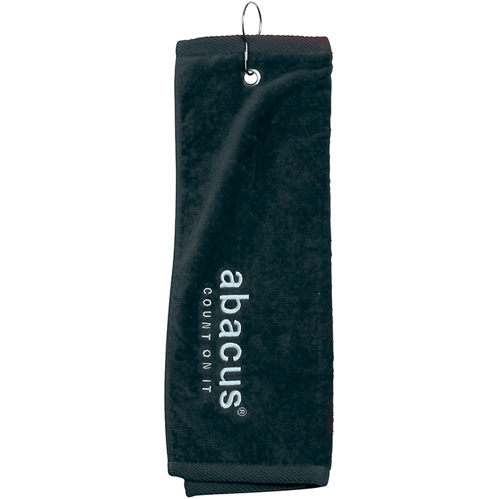 Bag towel logo - black | | Golf clothing | Abacus Sportswear