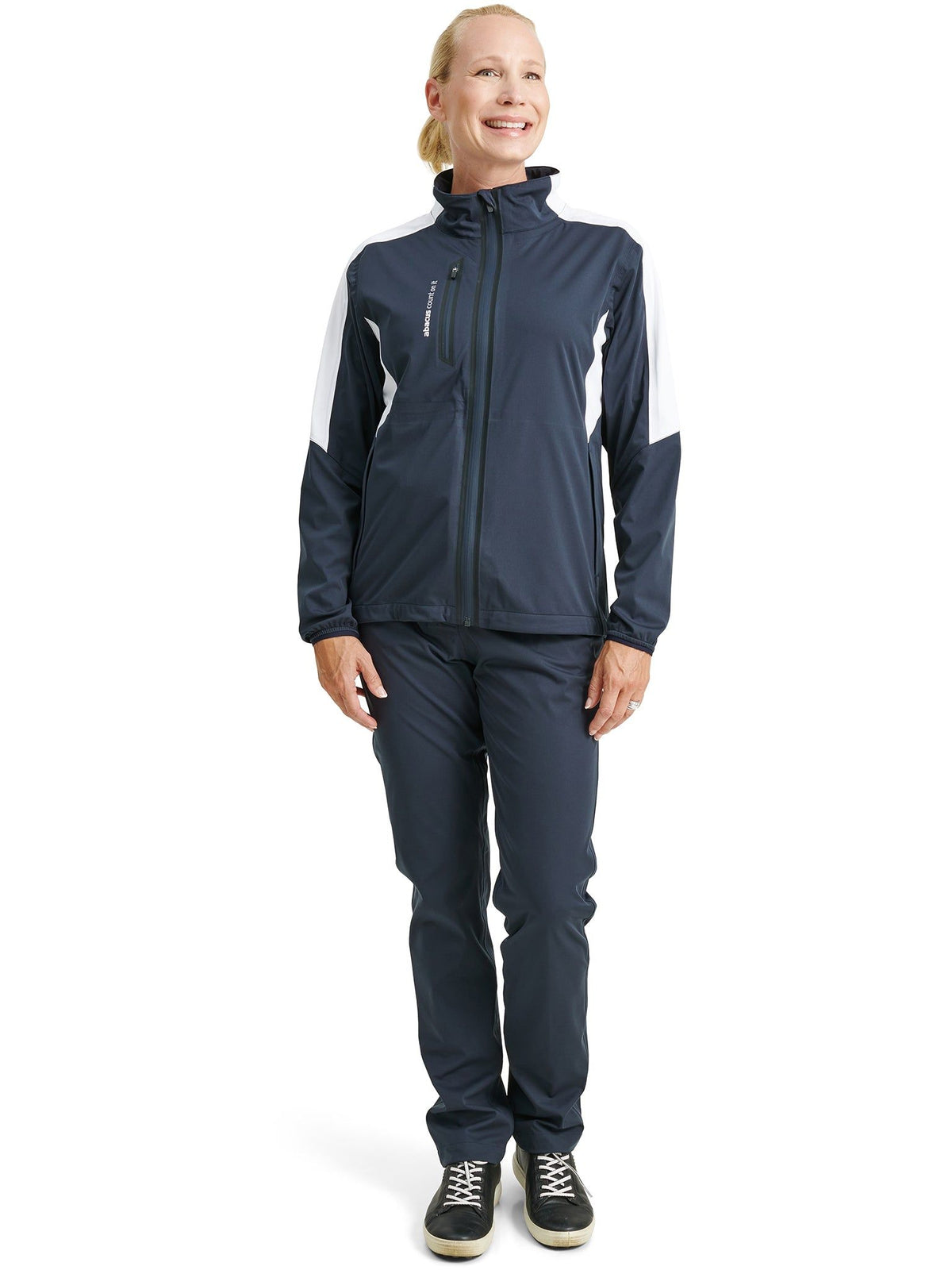 Lds Bounce rainjacket - navy/white-3