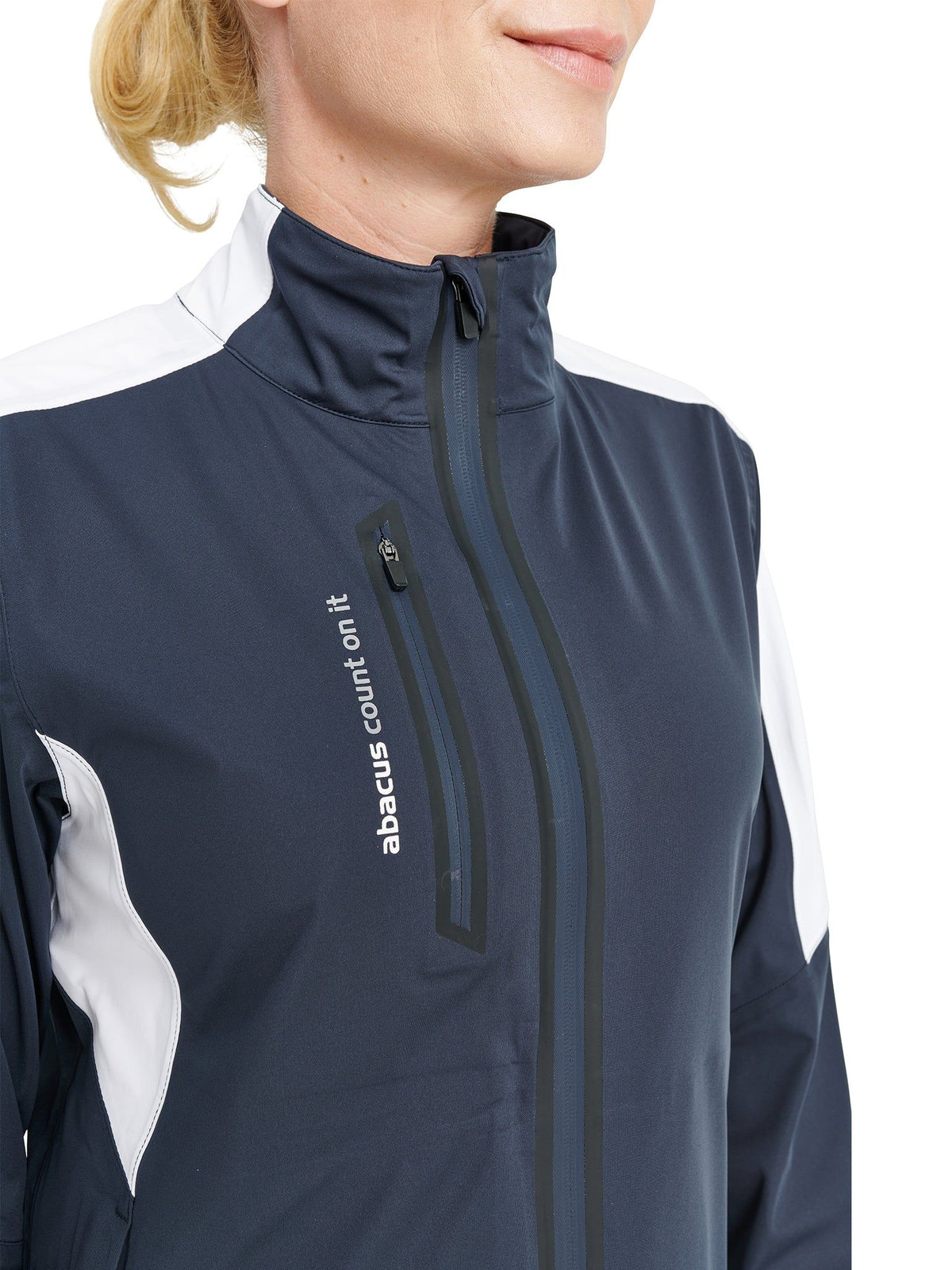 Lds Bounce rainjacket - navy/white-4