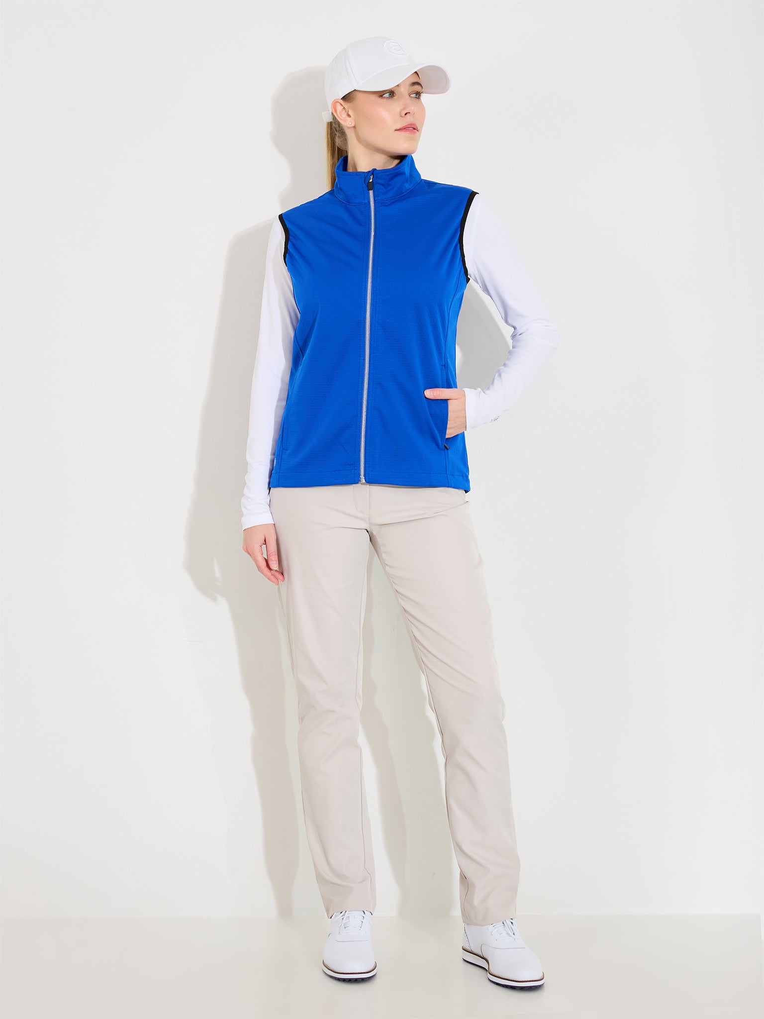 Lds Lytham softshell vest - royal blue-3