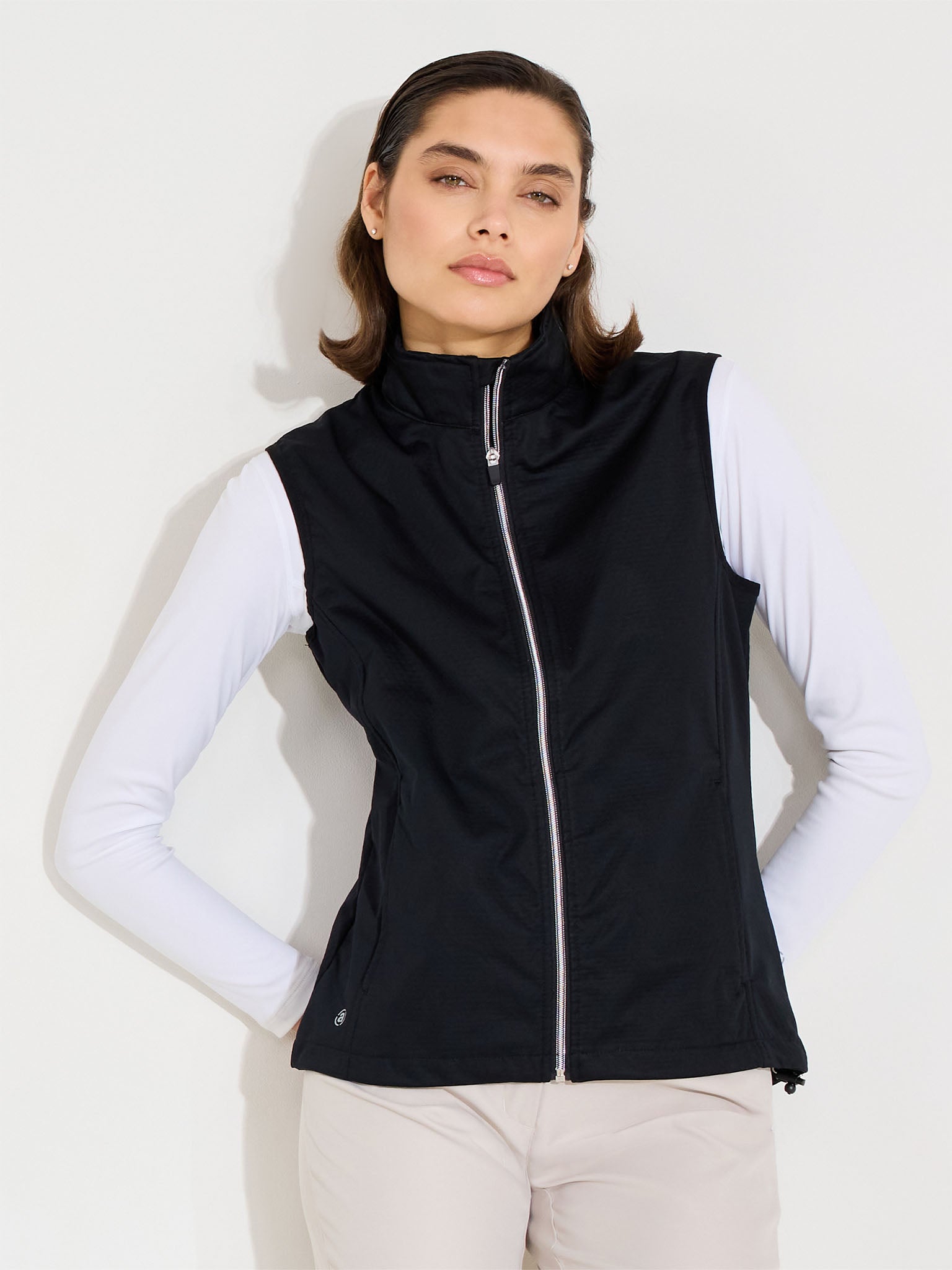 Lds Lytham softshell vest - black