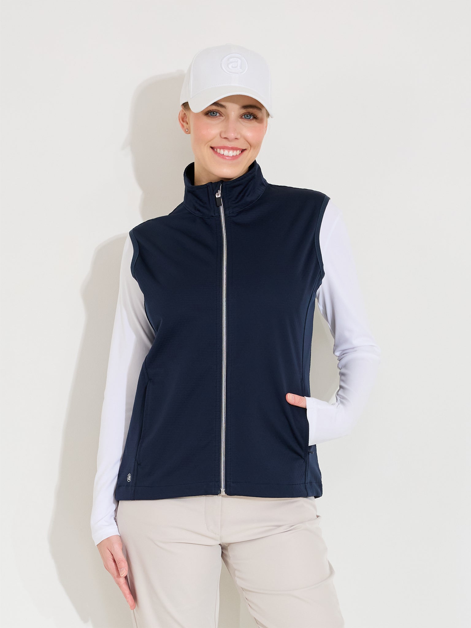 Lds Lytham softshell vest - navy