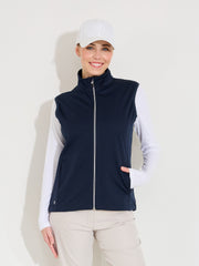 Lds Lytham softshell vest - navy