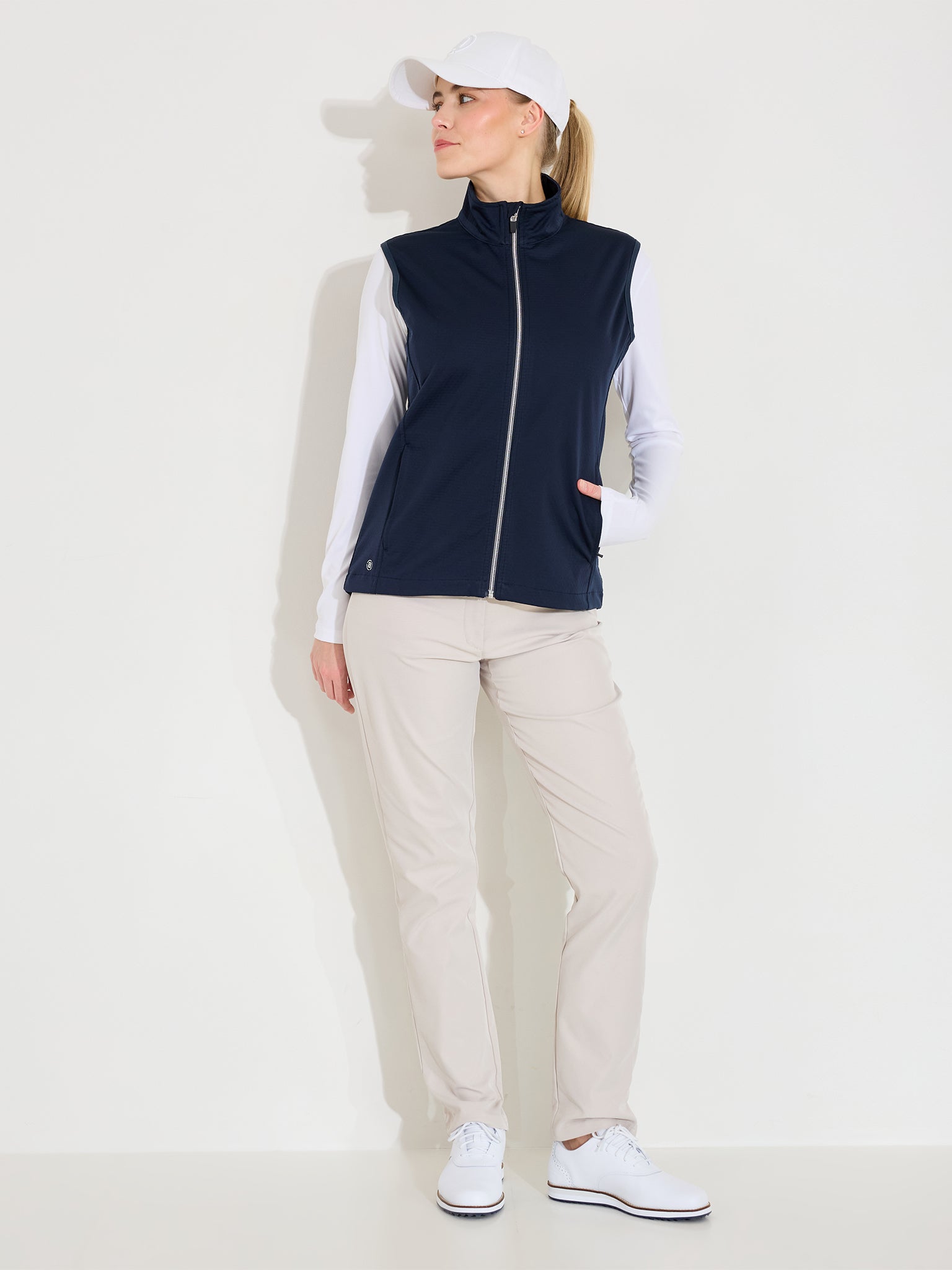Lds Lytham softshell vest - navy-3