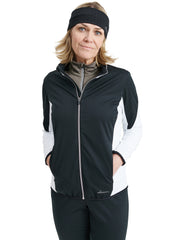Lds Dornoch softshell hybrid jacket - black/white