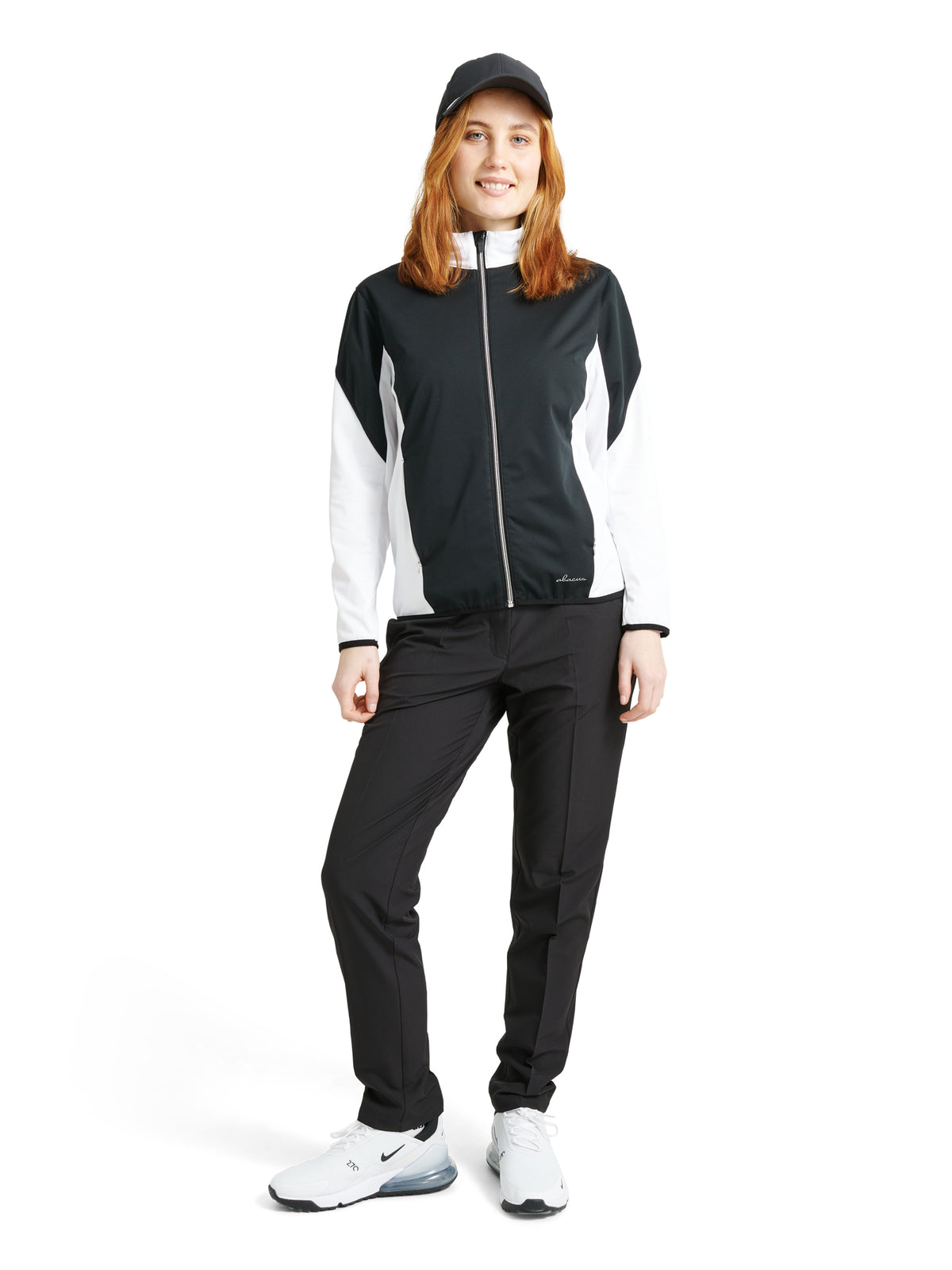 Lds Dornoch softshell hybrid jacket - black/white-3
