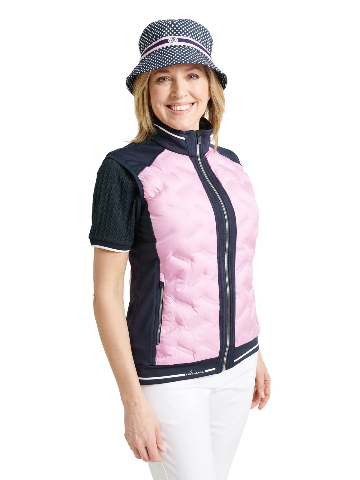 Lds Grove hybrid vest - navy/peony-1