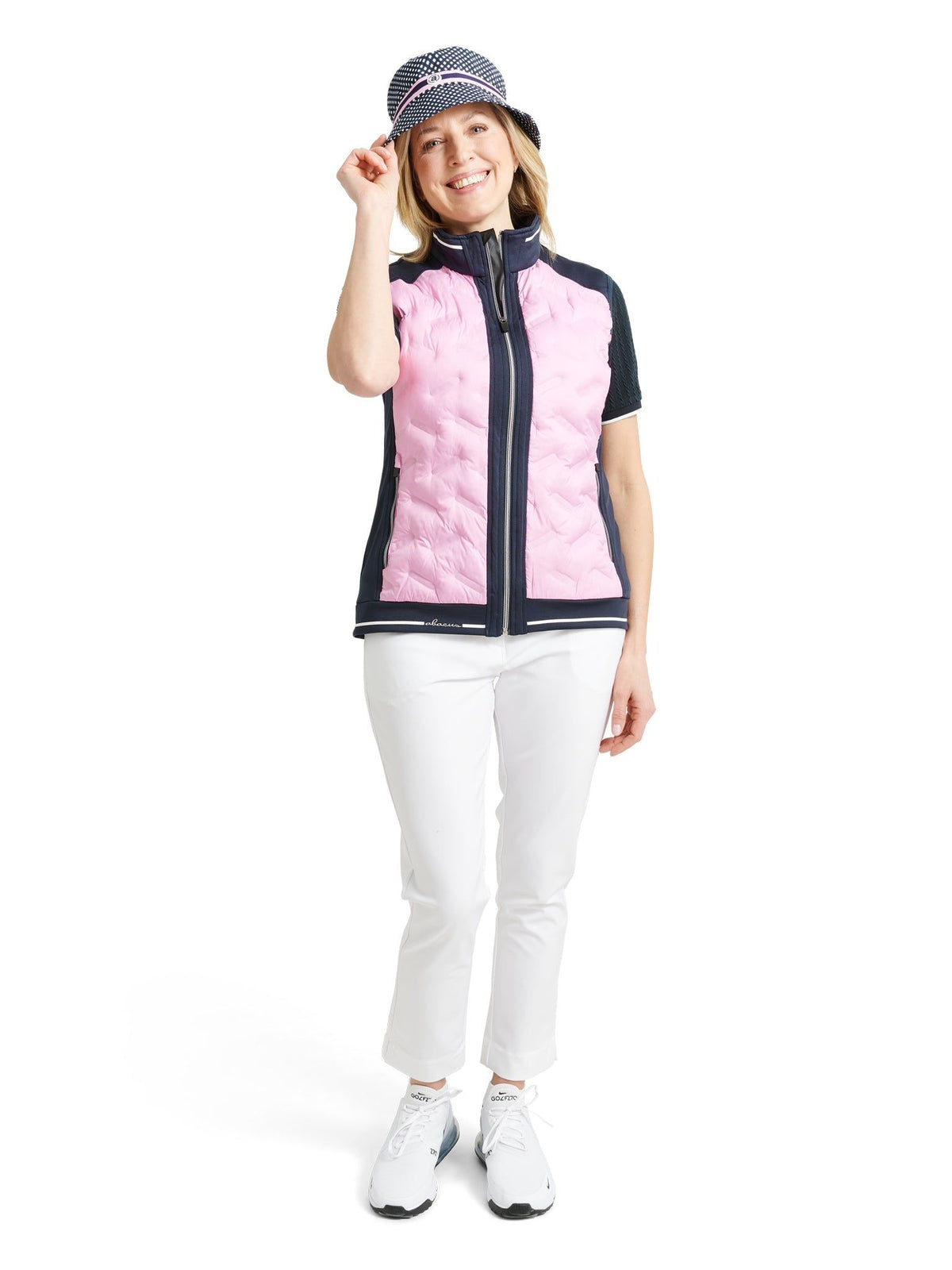Lds Grove hybrid vest - navy/peony-2