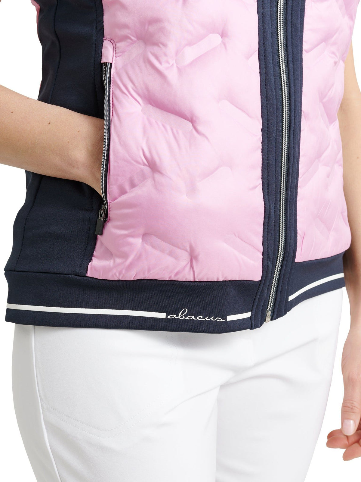 Lds Grove hybrid vest - navy/peony-3