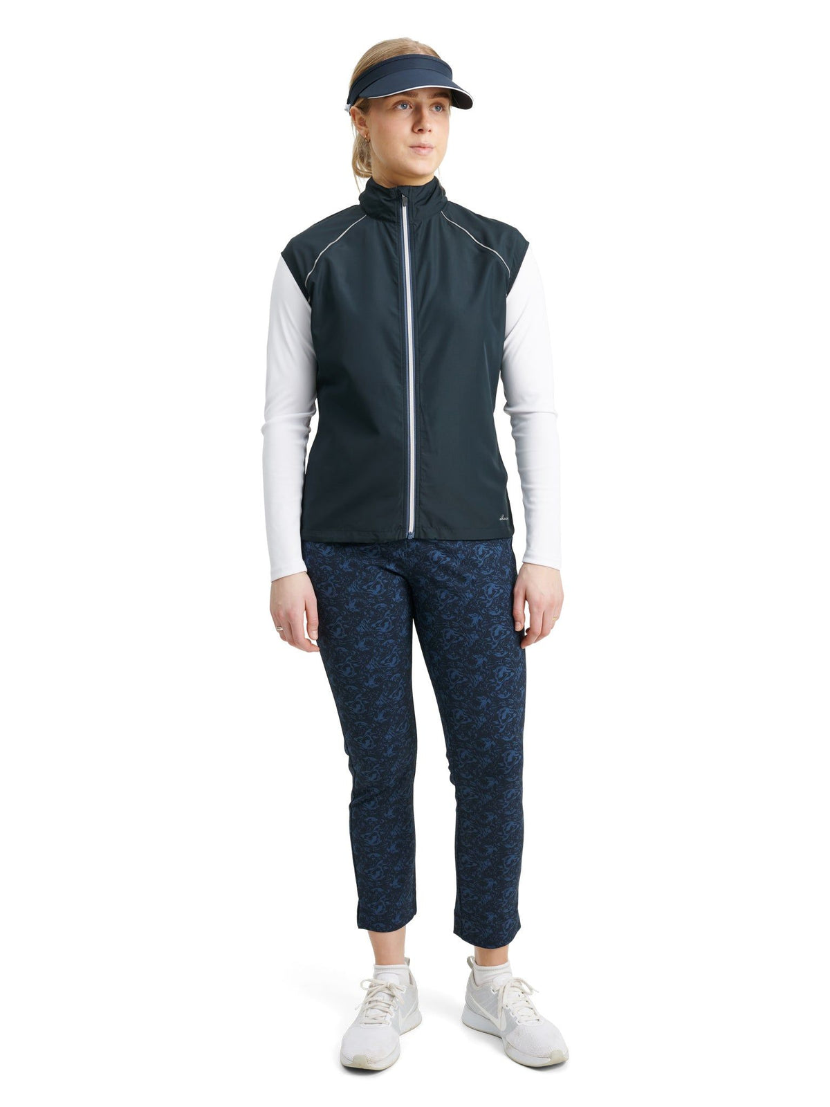 Lds Ganton stretch windvest - navy-2