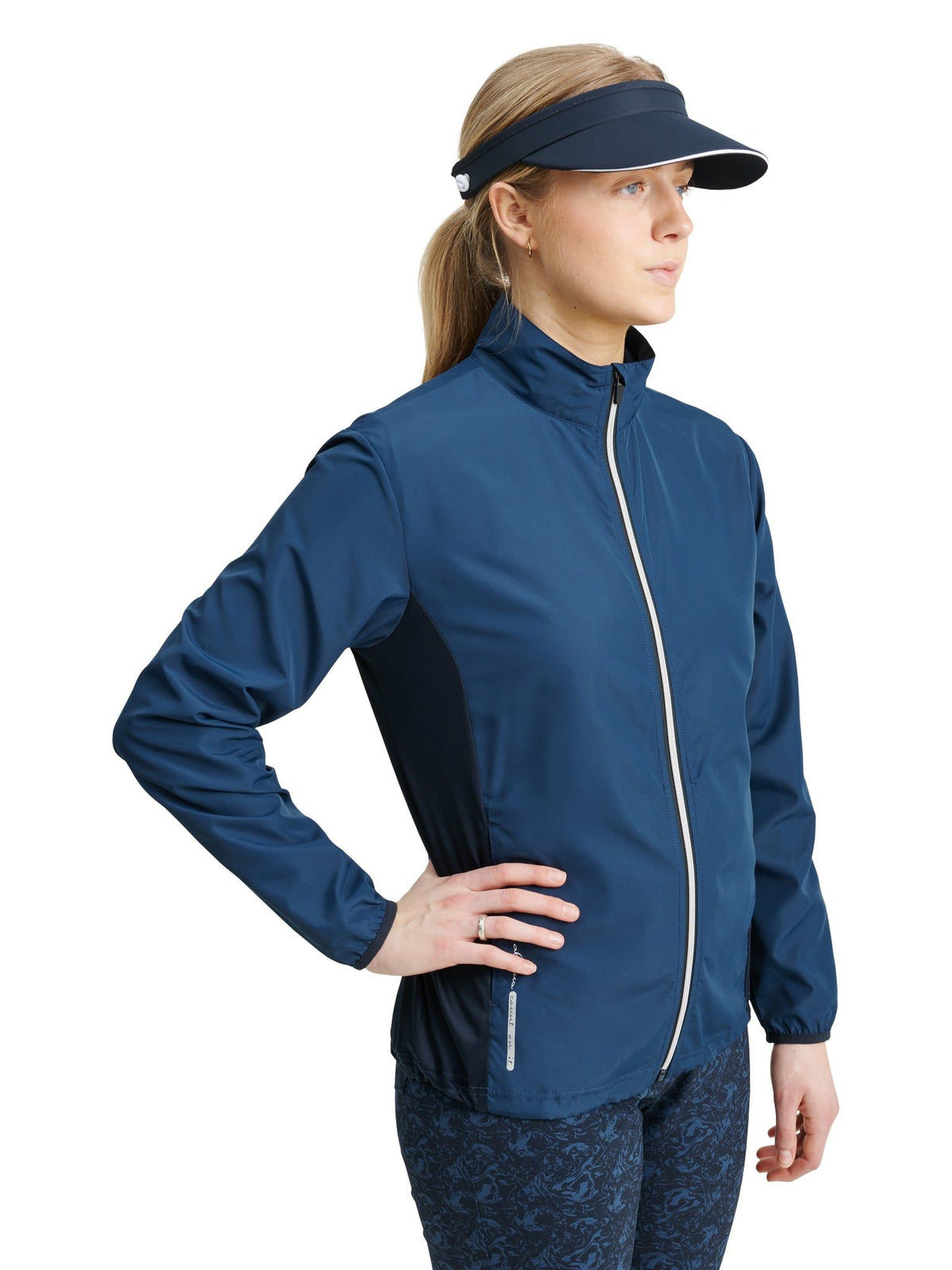 Lds Ganton stretch wind jacket - peacock blue-1