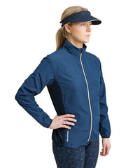 Lds Ganton stretch wind jacket - peacock blue