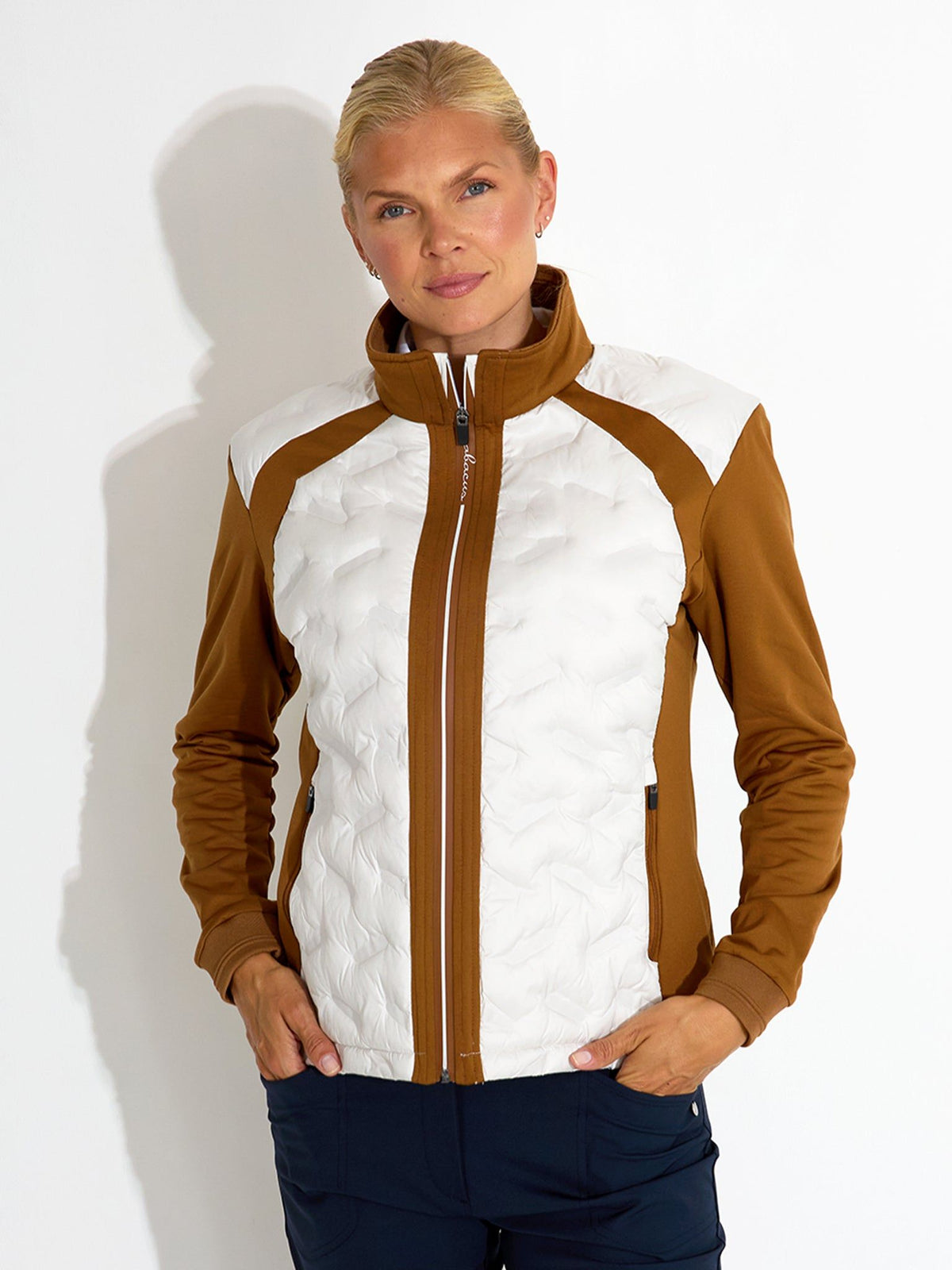 Lds Portrush hybrid jacket - cognac-1
