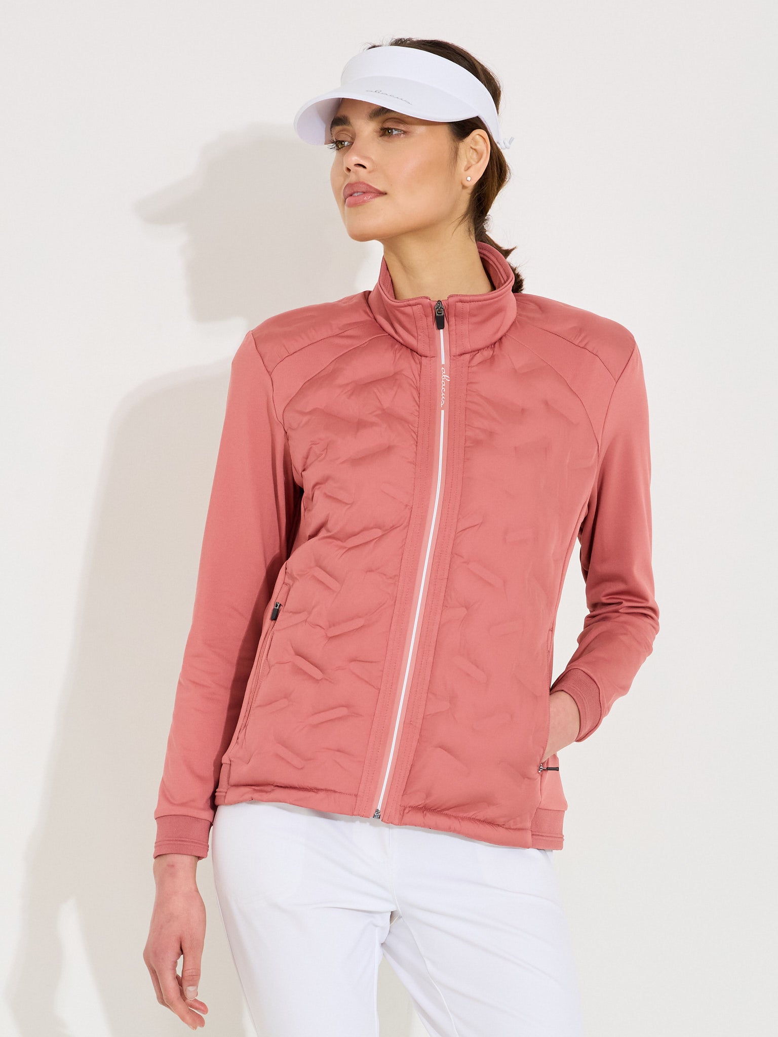 Lds Portrush hybrid jacket - dusty rose-2