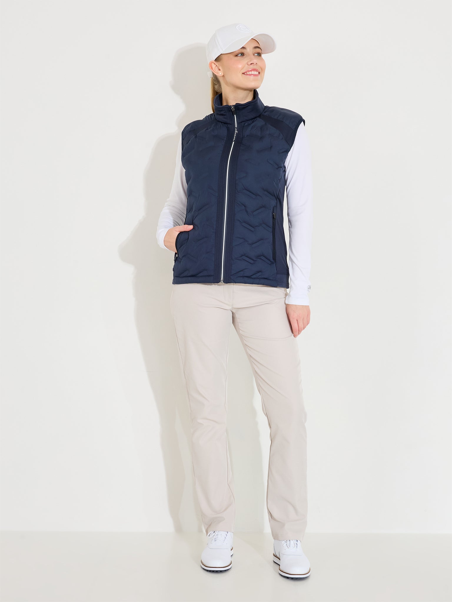 Lds Portrush hybrid vest - navy-3