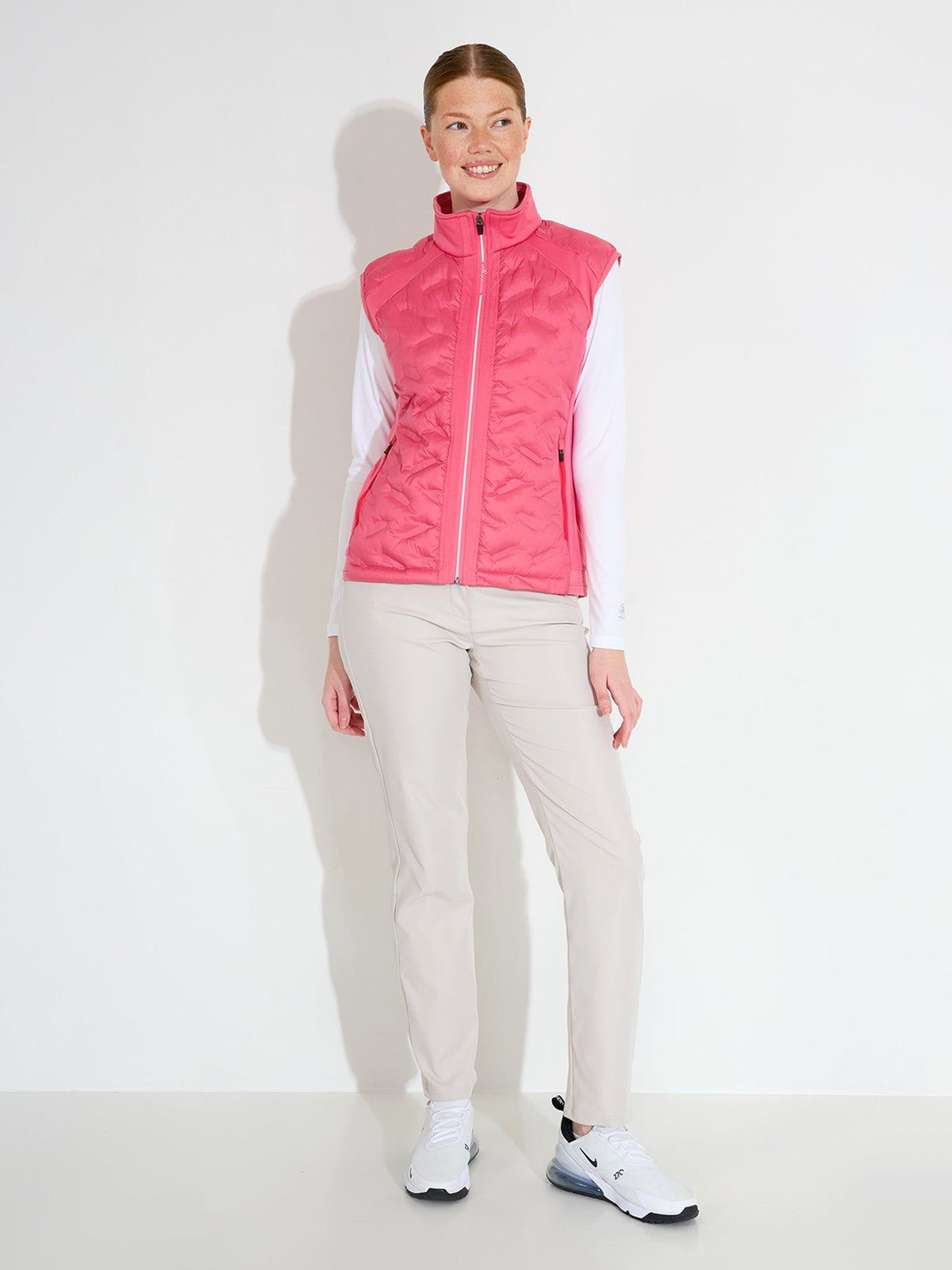 Lds Portrush hybrid vest - lipstick-2