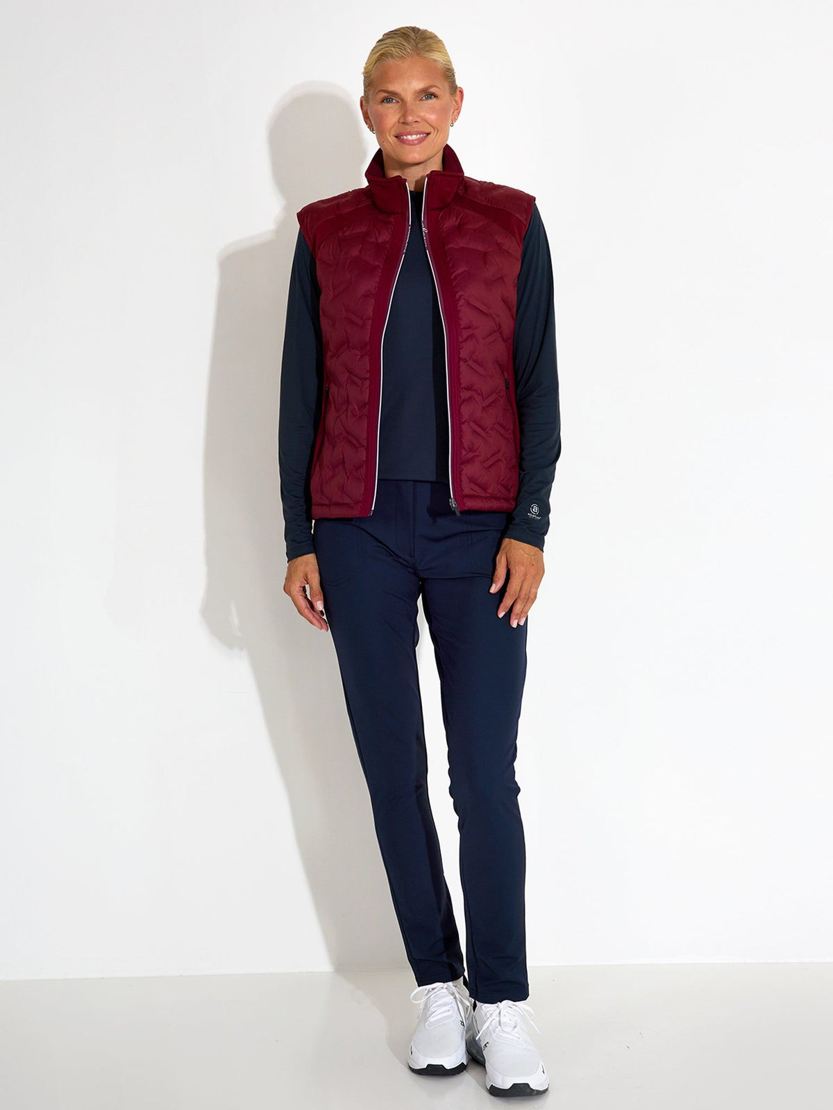 Lds Portrush hybrid vest - cranberry-3