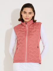 Lds Portrush hybrid vest - dusty rose