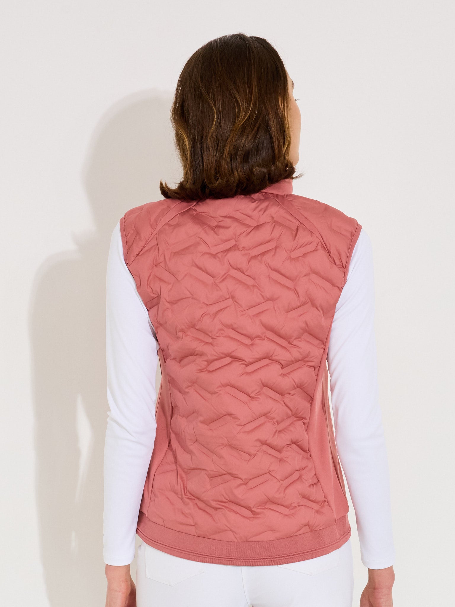 Lds Portrush hybrid vest - dusty rose
