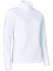 Lds Dunbar halfzip fleece - white