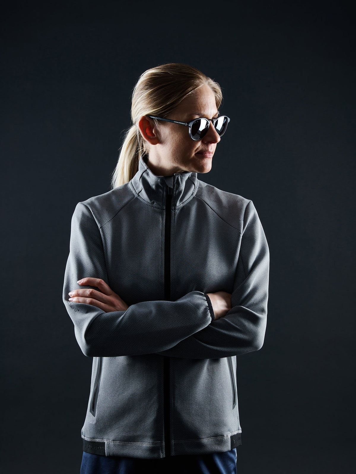Lds Layer fleece jacket - greymelange-1