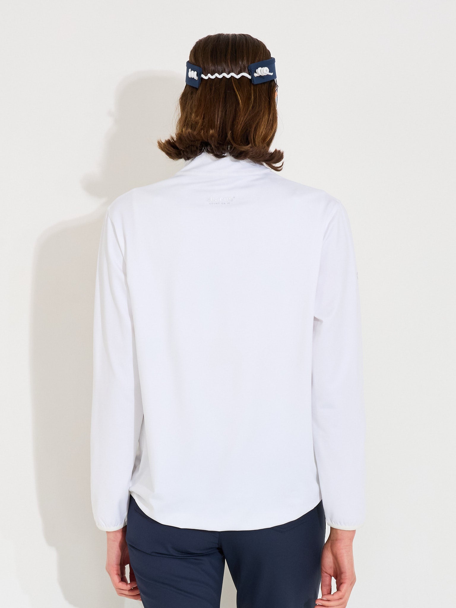 Lds Cradoc halfzip fleece - white-5
