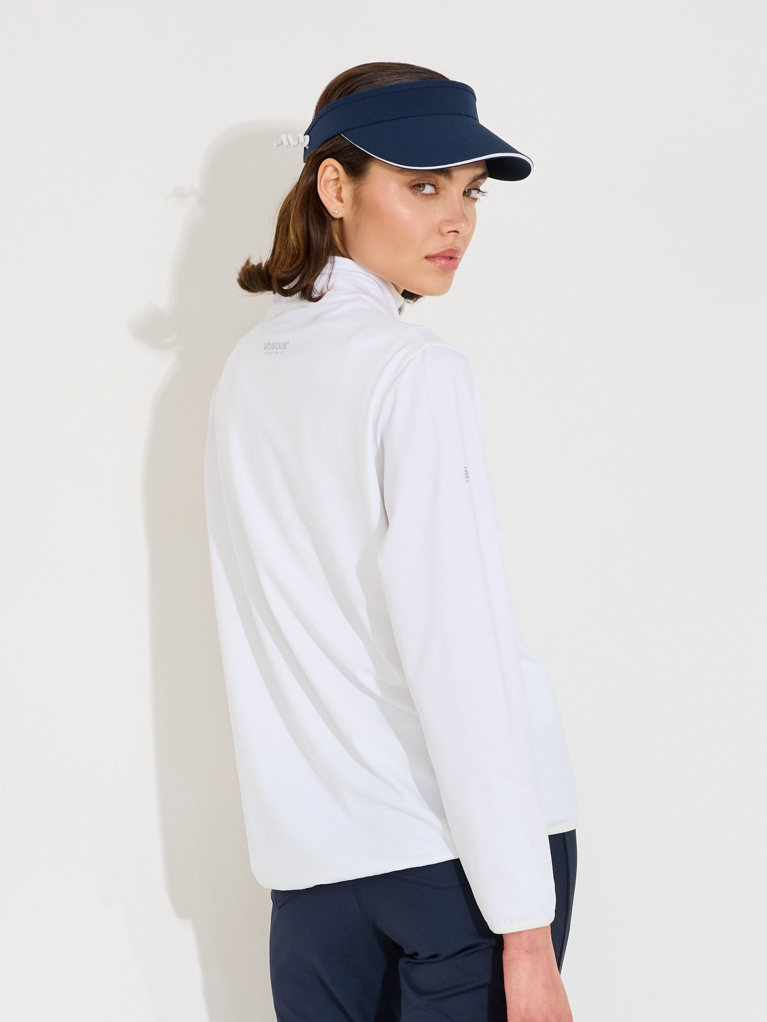 Lds Cradoc halfzip fleece - white