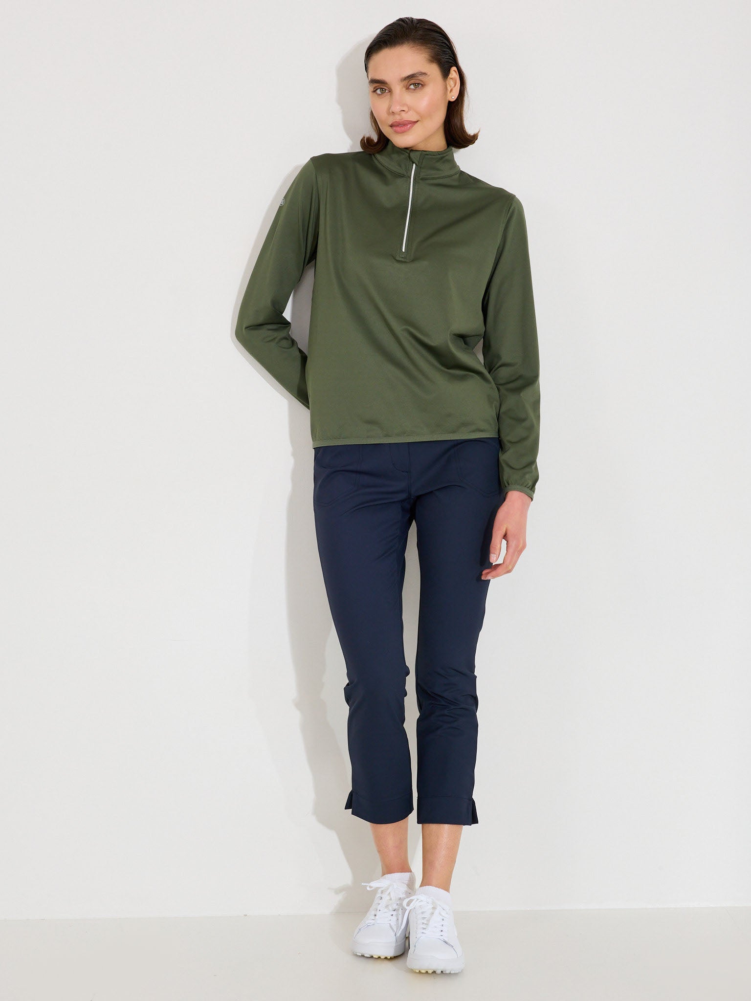 Lds Cradoc halfzip fleece - forest-3