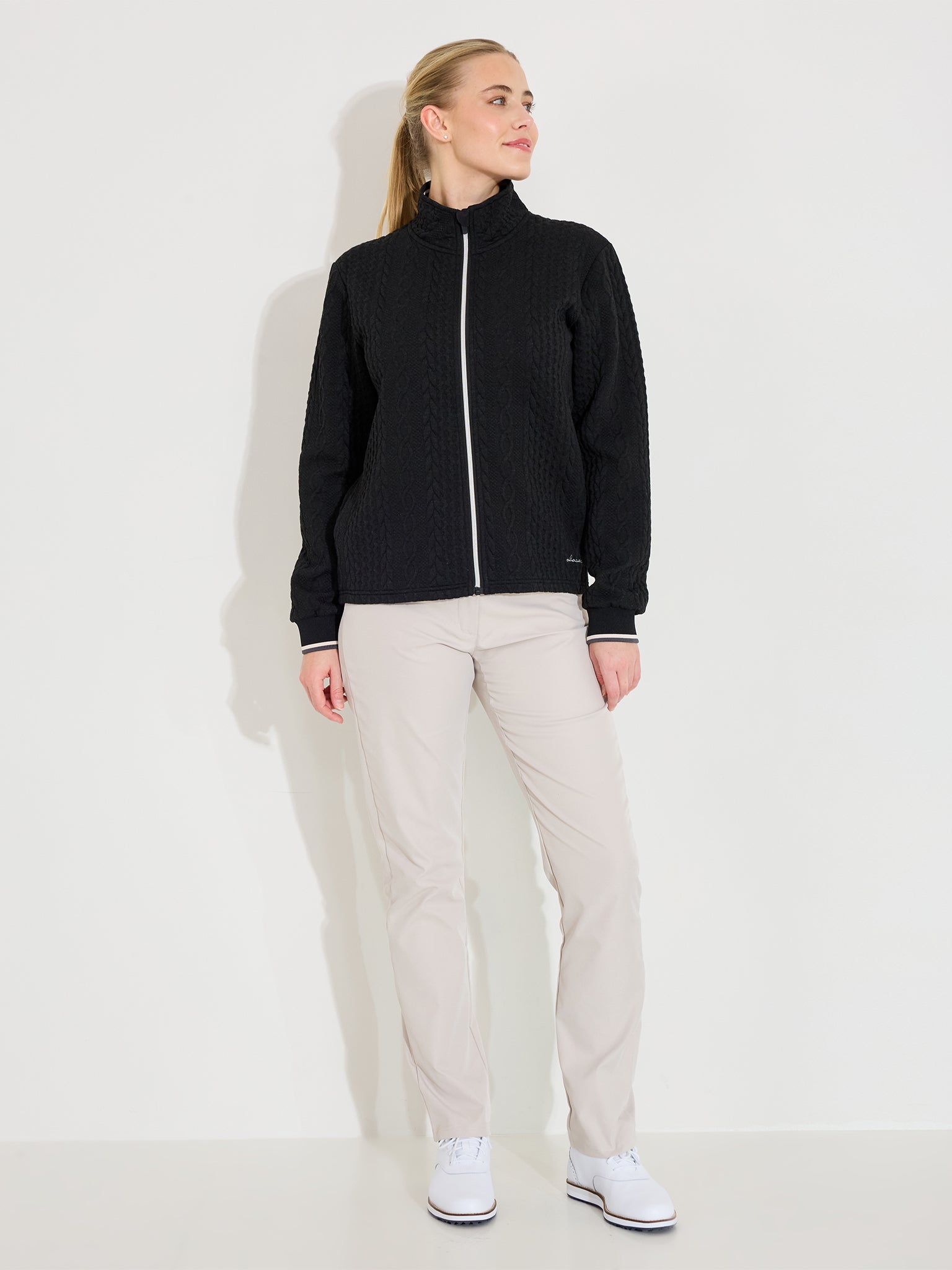 Lds Woburn midlayer fullzip - black-3