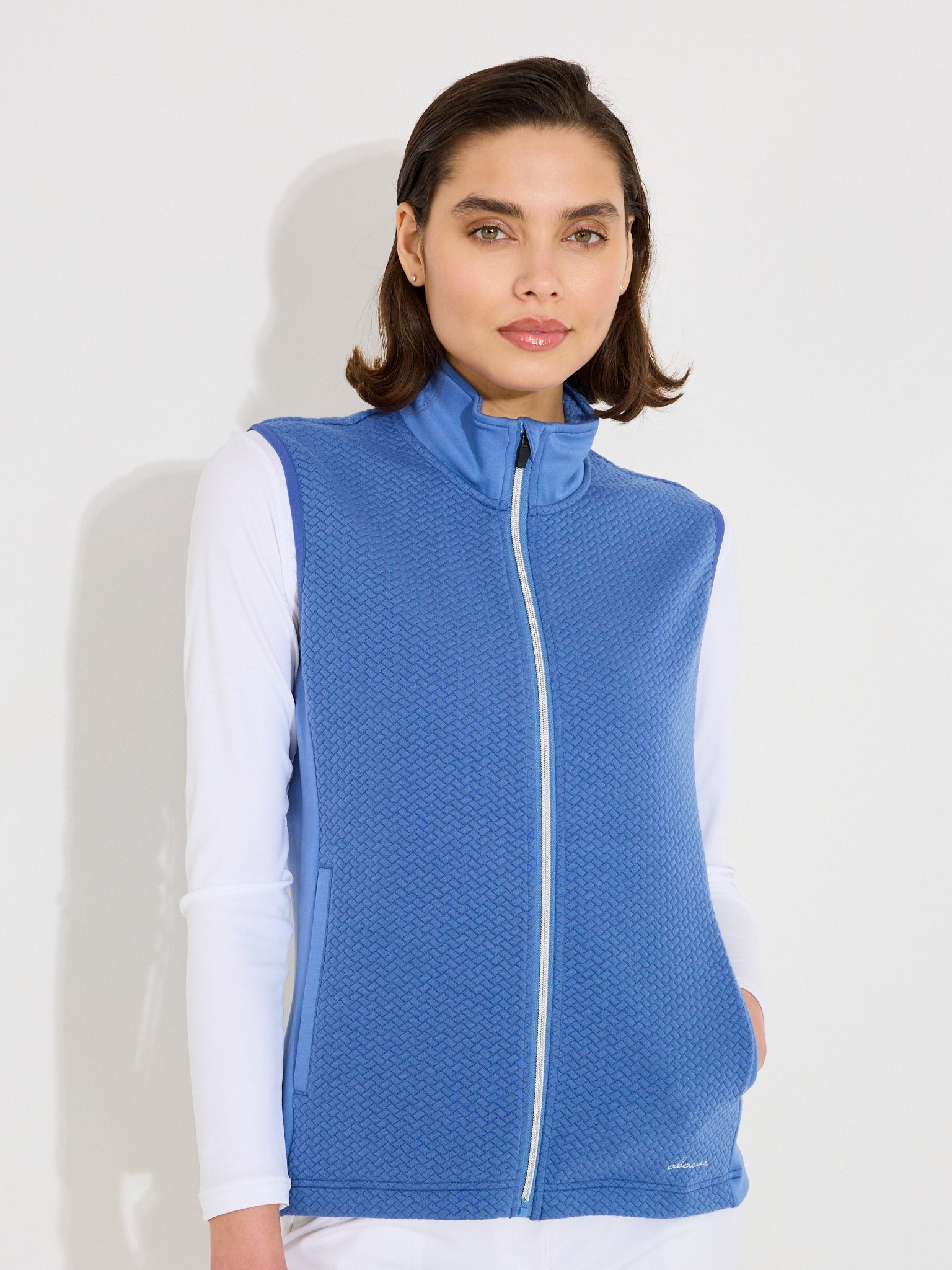 Lds Carden midlayer vest - horizon blue – Abacus Sportswear