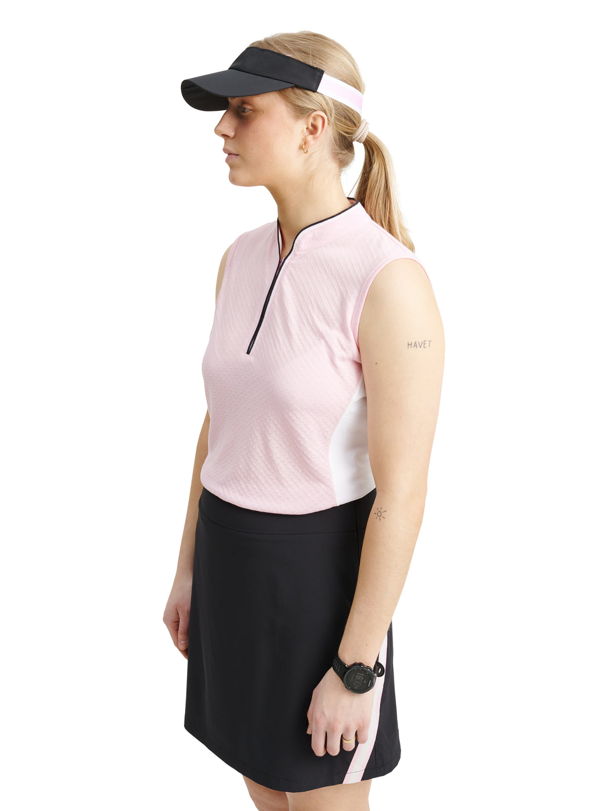 Lds Erin loosefit sleeveless - begonia/white-1