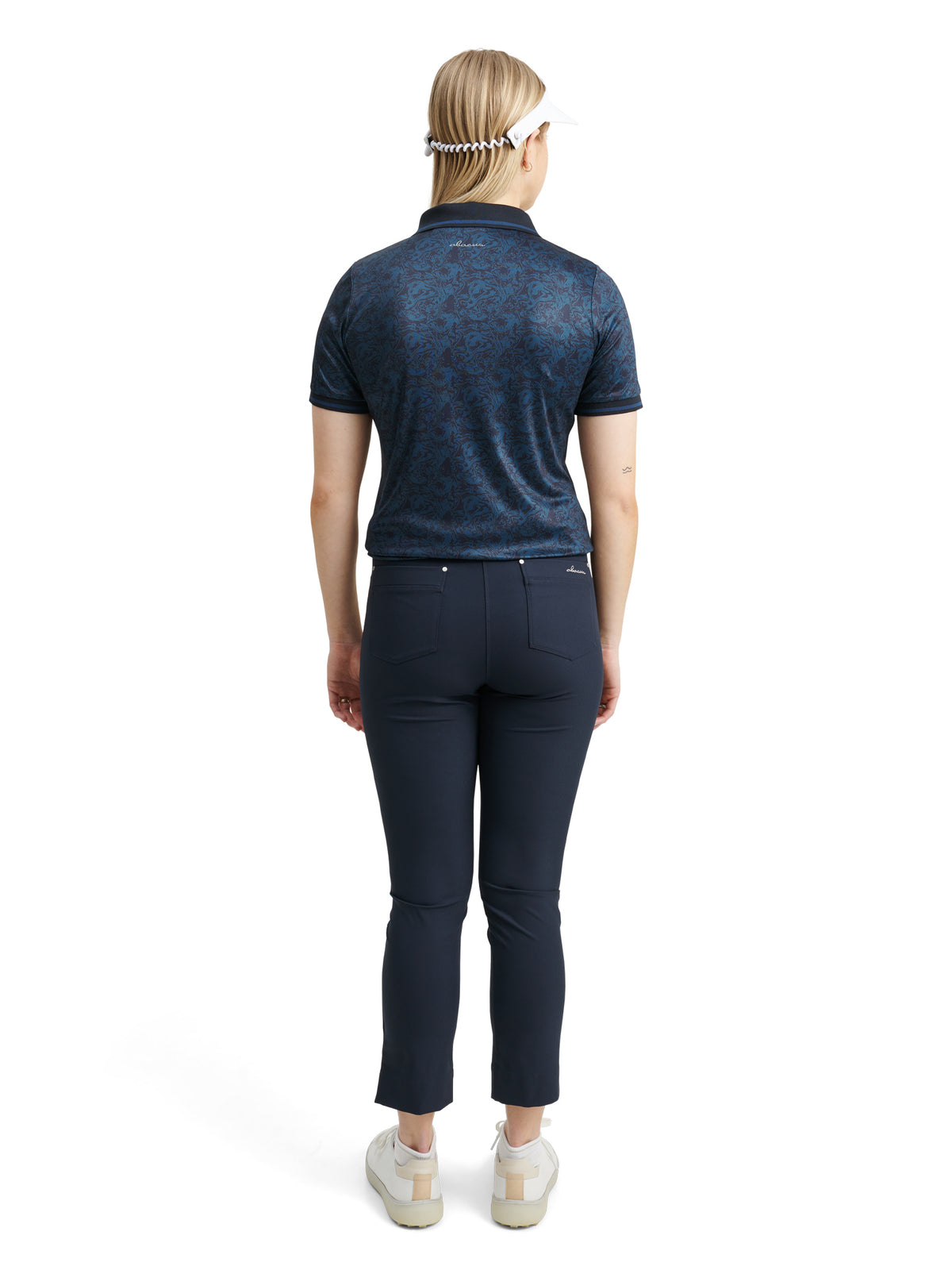 Lds Cherry polo - peacock blue-5