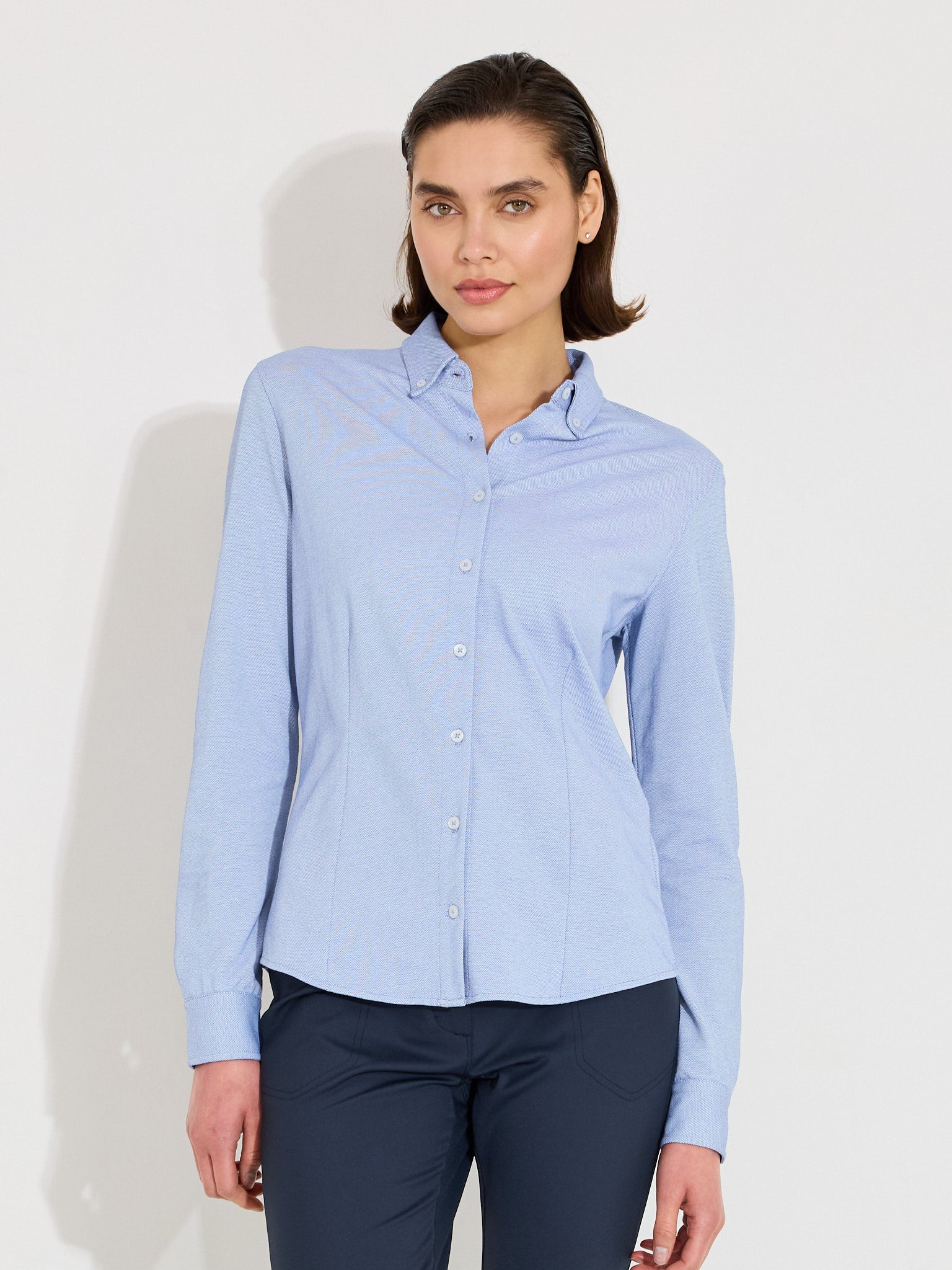 Lds Hillside shirt - oxfordblue-5