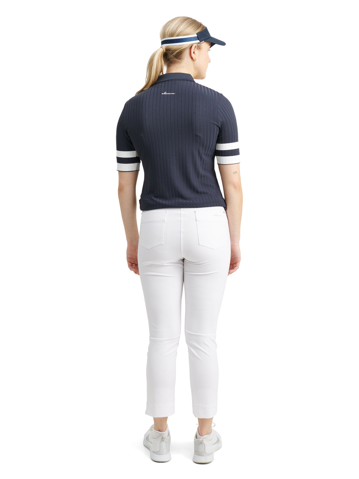 Lds Pebble halfsleeve - navy/white-4